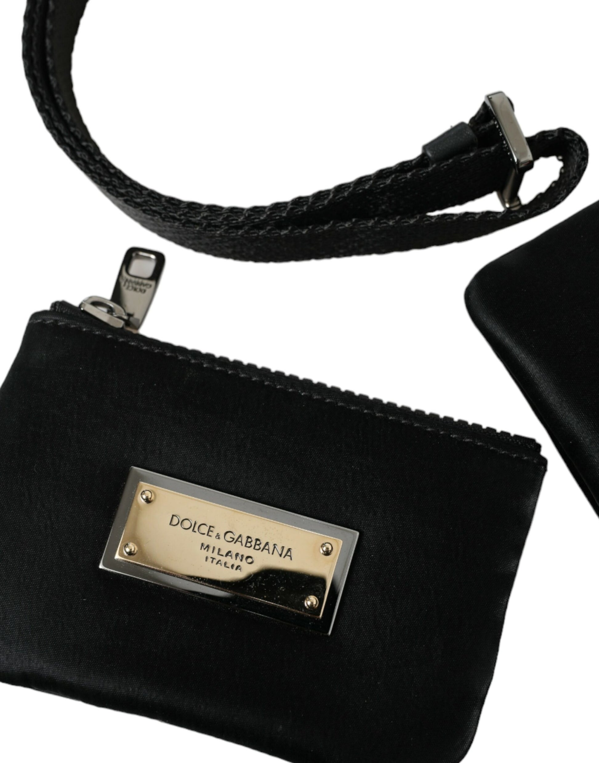 Dolce Gabbana Pouch Bag Nylon Calfskin Collection Made In Italy Exclusive Craftsmanship And Subtle Luxury by Dolce & Gabbana