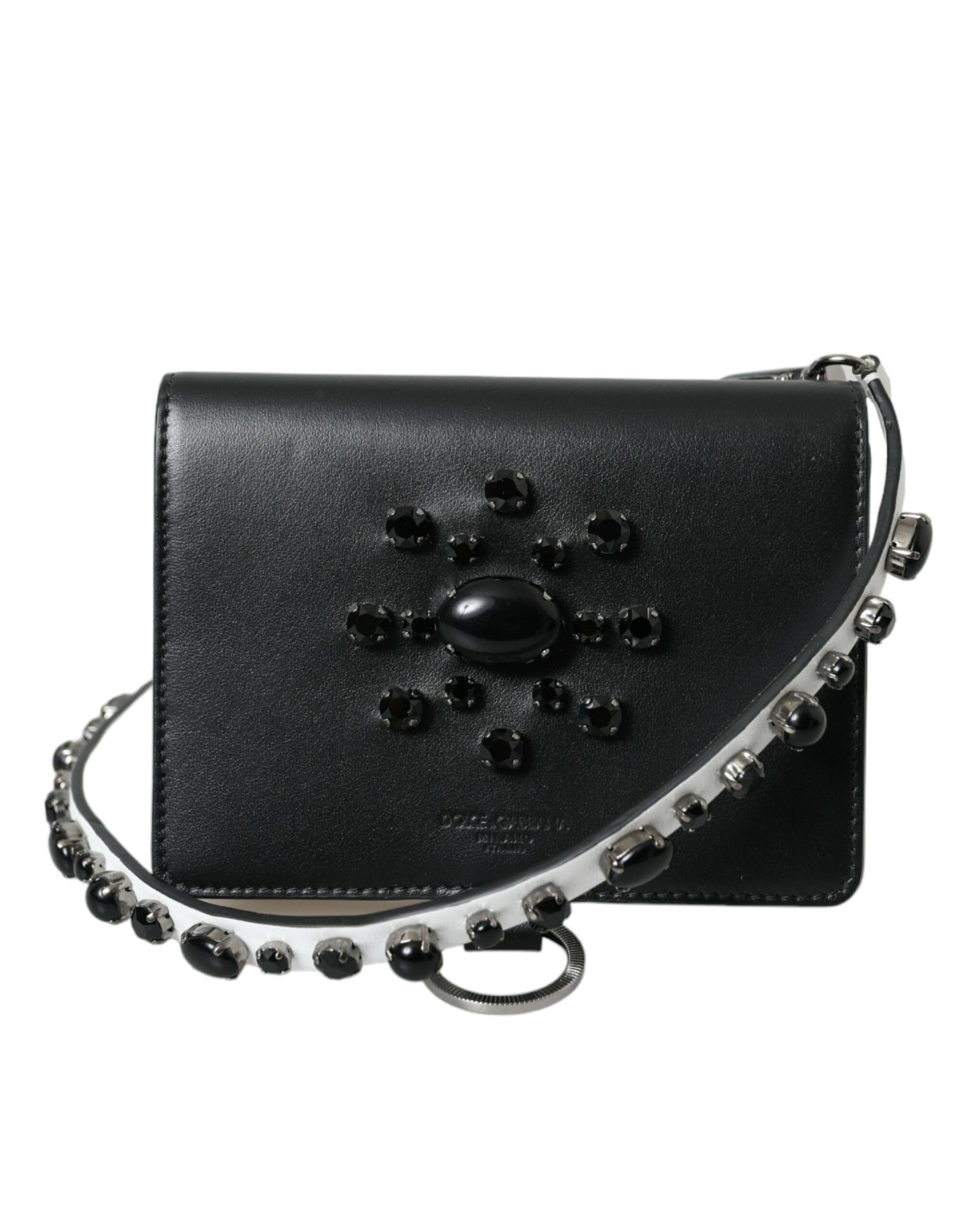 Dolce And Gabbana Crystal Embellished Calf Leather Cardholder Limited Edition Exclusive Craftsmanship by Dolce & Gabbana
