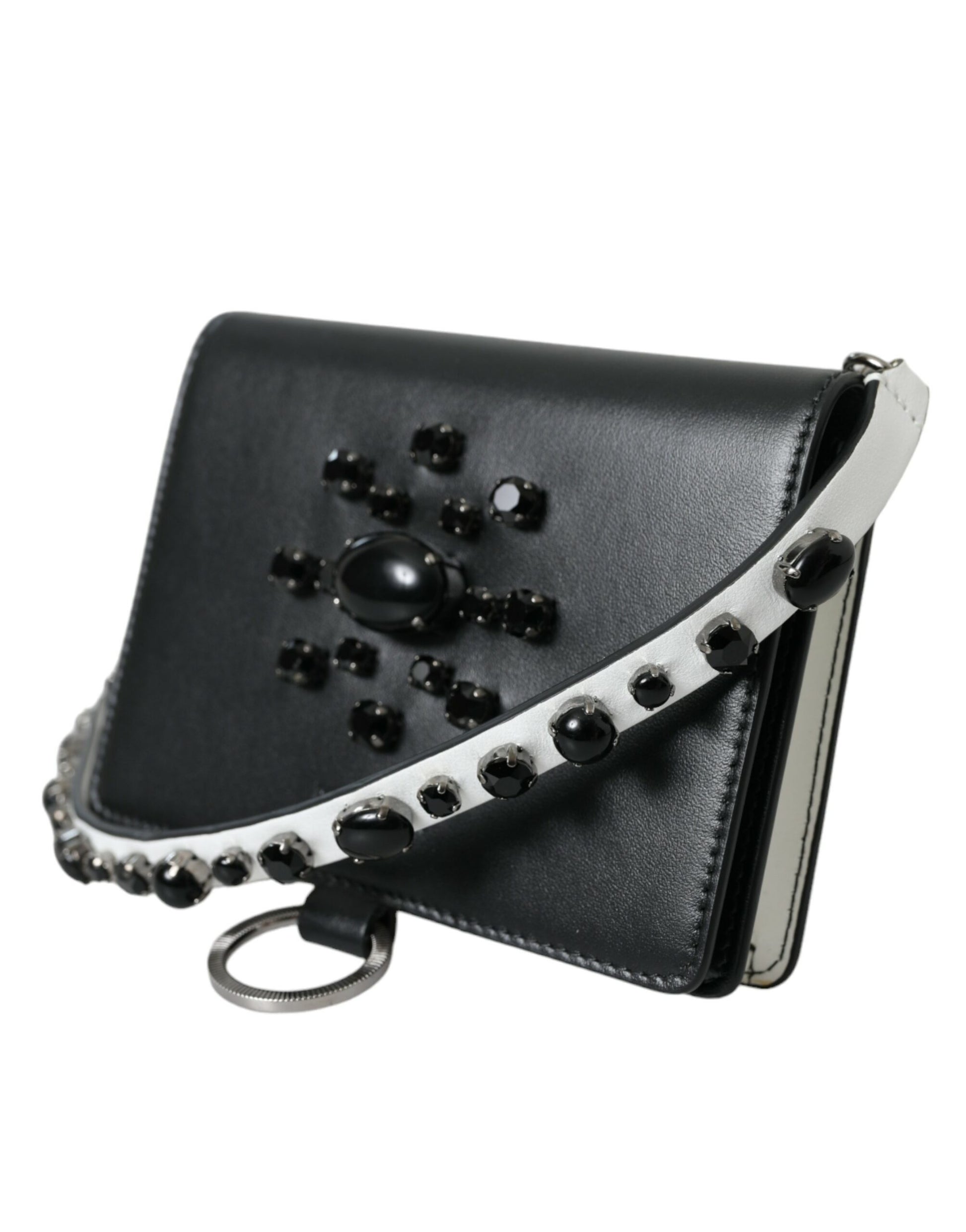 Dolce And Gabbana Crystal Embellished Calf Leather Cardholder Limited Edition Exclusive Craftsmanship by Dolce & Gabbana