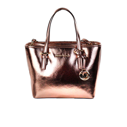 Michael Kors Primrose Metallic Jet Set XS Carryall Tote
