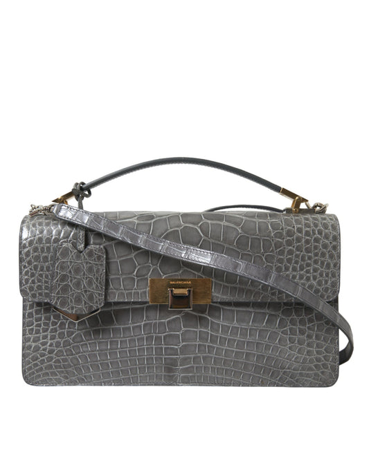 Balenciaga Alligator Leather Medium Shoulder Bag Le Dix Collection Limited Edition For Style Enthusiasts by Balenciaga