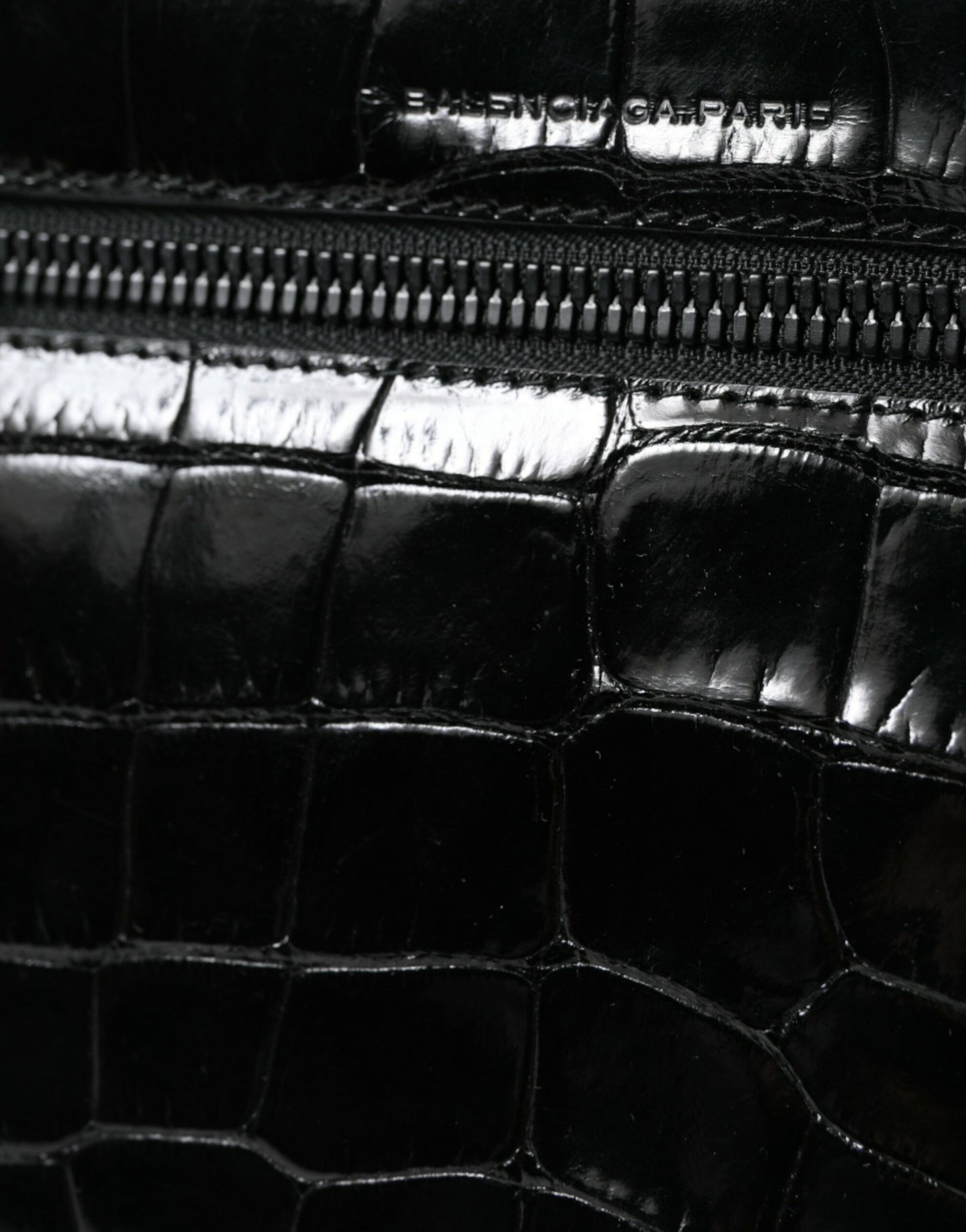 Balenciaga Crocodile Exotic Leather Camera Bag Made In Italy For Luxury Women And Everyday Style by Balenciaga