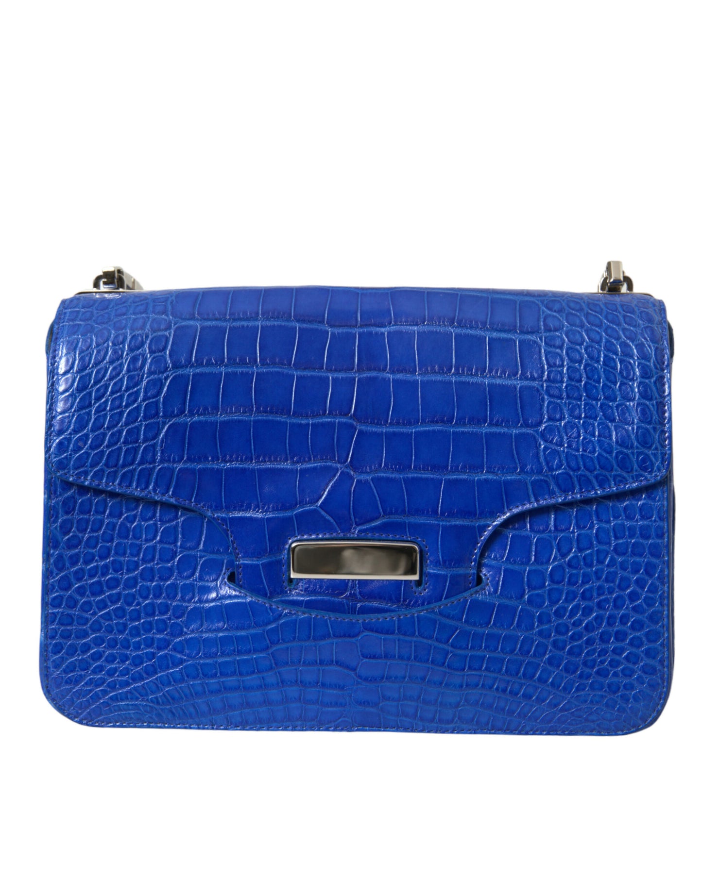 Balenciaga Neo Classic Chain Shoulder Bag Alligator Skin Blue Gold Hardware Exclusive Made In Italy by Balenciaga