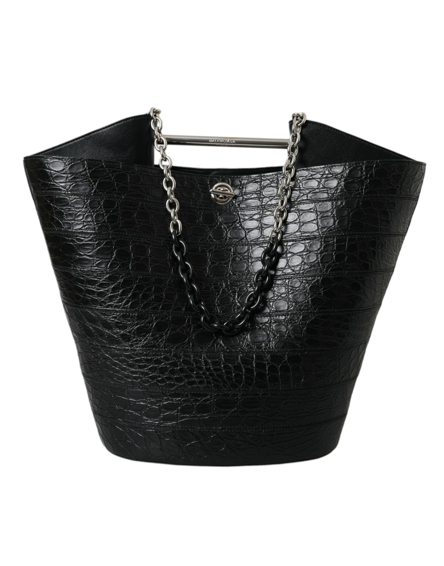 Balenciaga Maxi Crocodile Leather Bucket Bag Exclusive Edition Handcrafted In Italy by Balenciaga