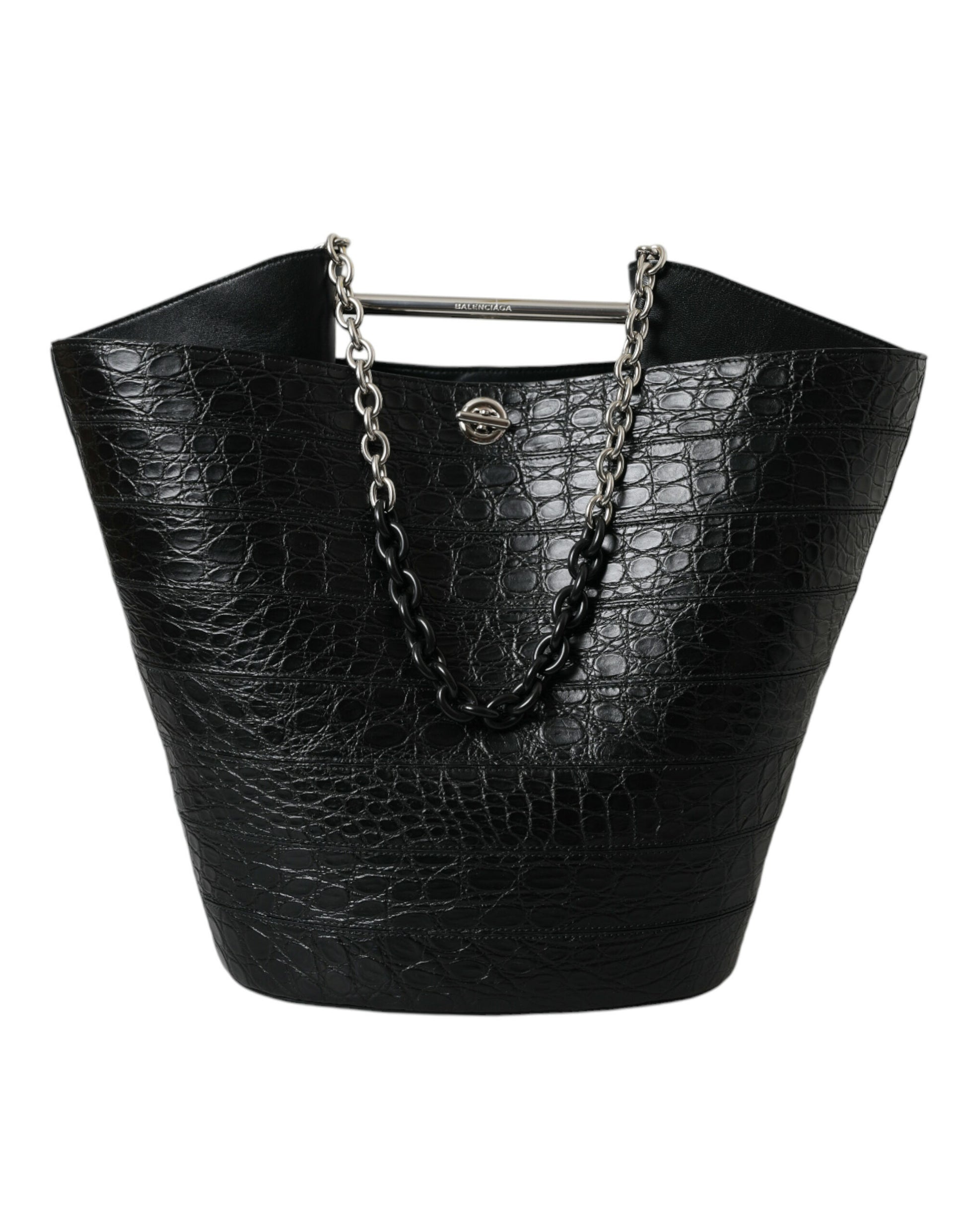 Balenciaga Maxi Crocodile Leather Bucket Bag Exclusive Edition Handcrafted In Italy by Balenciaga
