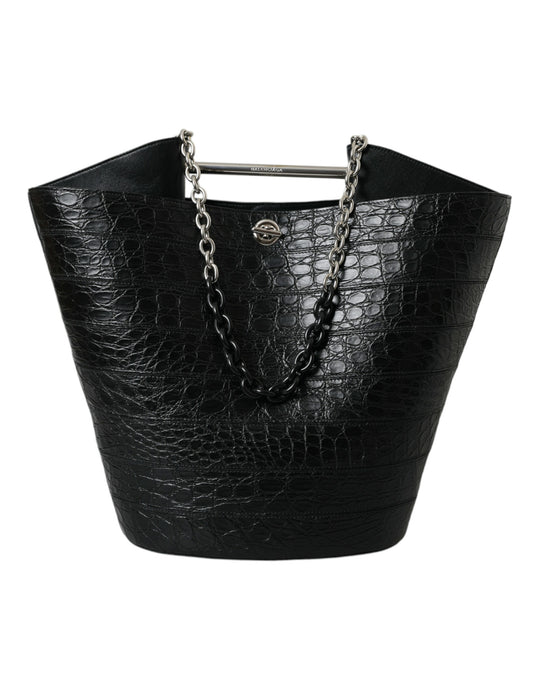 Balenciaga Maxi Crocodile Leather Bucket Bag Exclusive Edition Handcrafted In Italy by Balenciaga