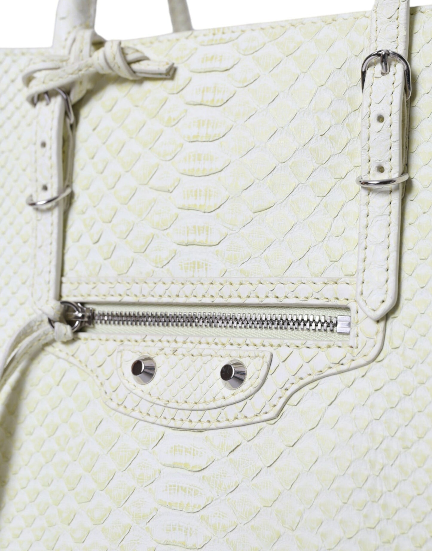 Balenciaga Papier Python Tote Bag A4 with Studs and Silver Hardware Limited Edition by Balenciaga