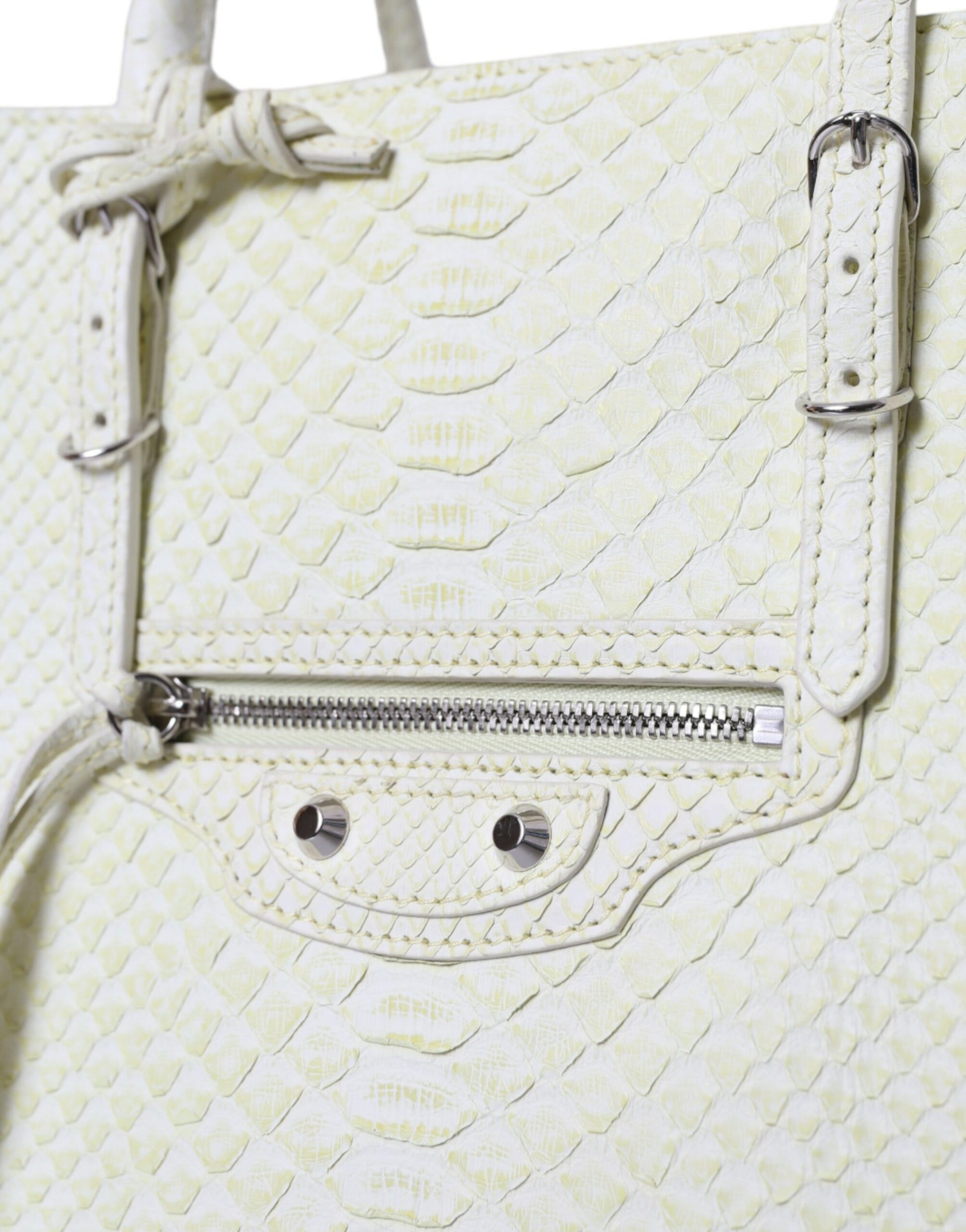 Balenciaga Papier Python Tote Bag A4 with Studs and Silver Hardware Limited Edition by Balenciaga