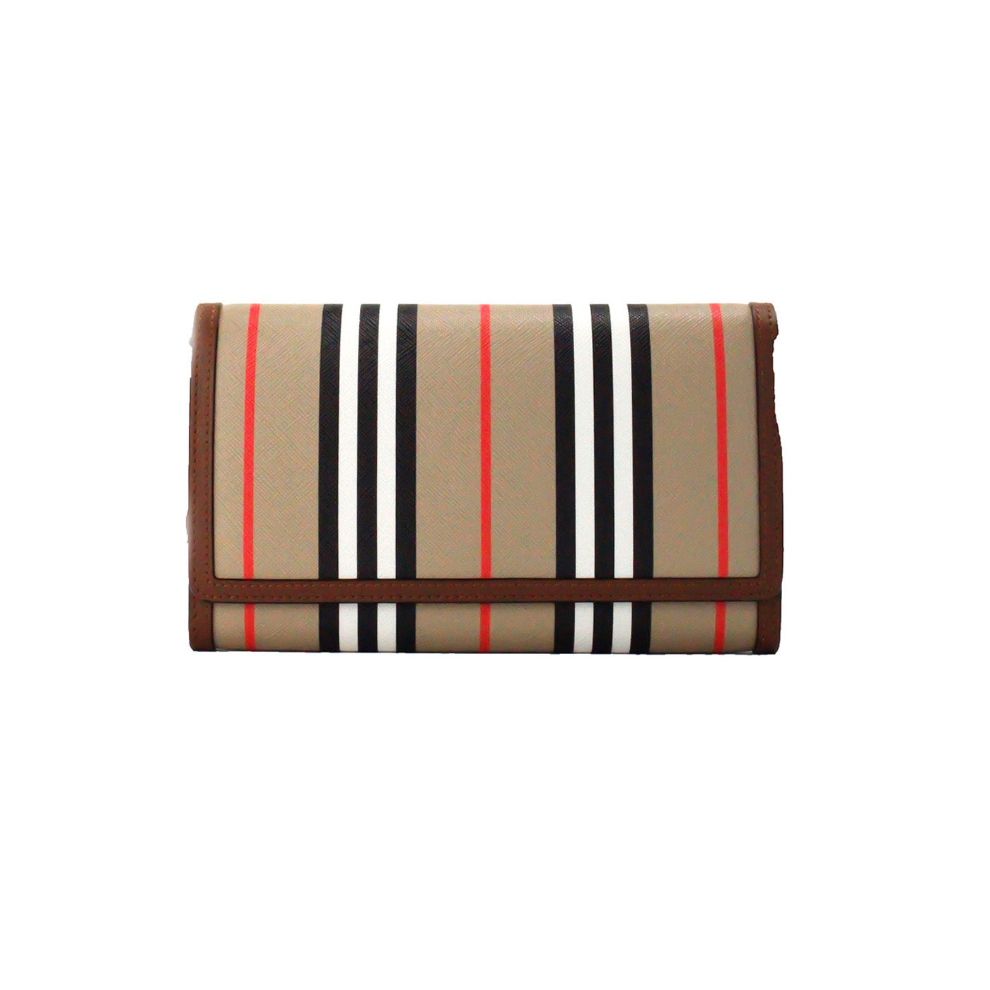 Burberry Hannah Icon Stripe Archive Tan Wallet Crossbody Bag E Canvas And Leather by Burberry