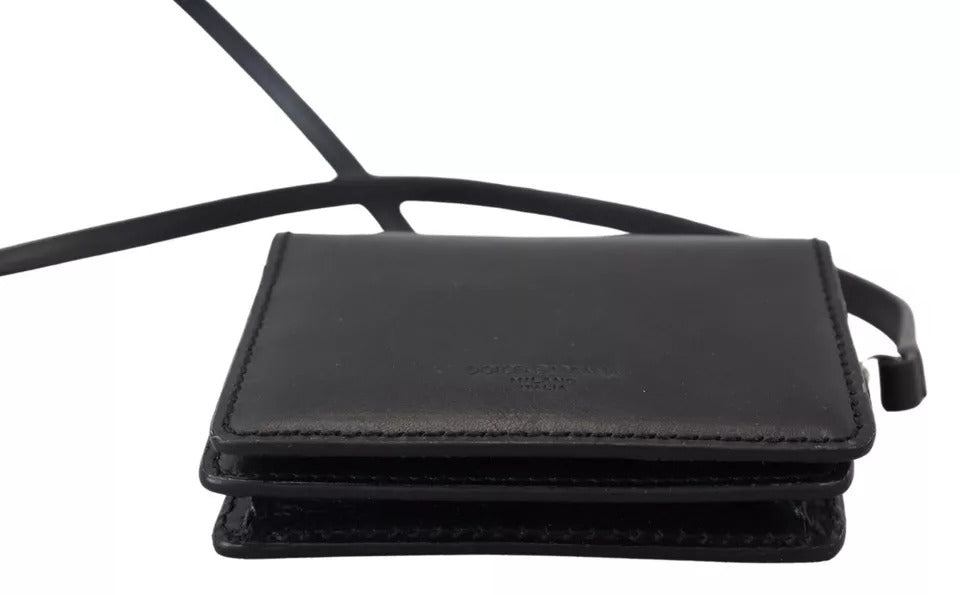 Dolce and Gabbana Leather Strap Wallet Black Limited Edition for Everyday Luxury by Dolce & Gabbana