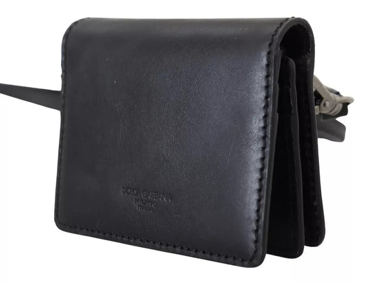 Dolce and Gabbana Leather Strap Wallet Black Limited Edition for Everyday Luxury by Dolce & Gabbana