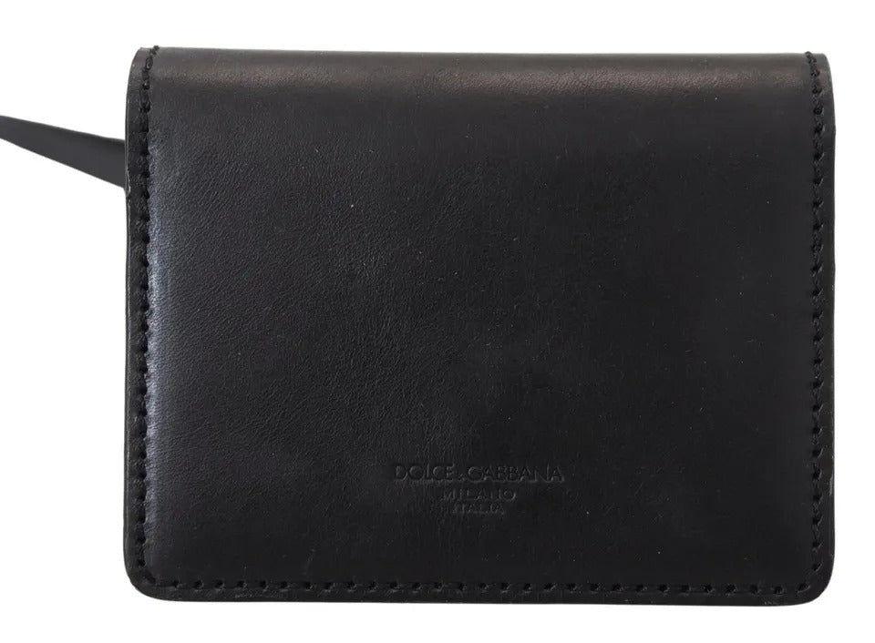Dolce and Gabbana Leather Strap Wallet Black Limited Edition for Everyday Luxury by Dolce & Gabbana