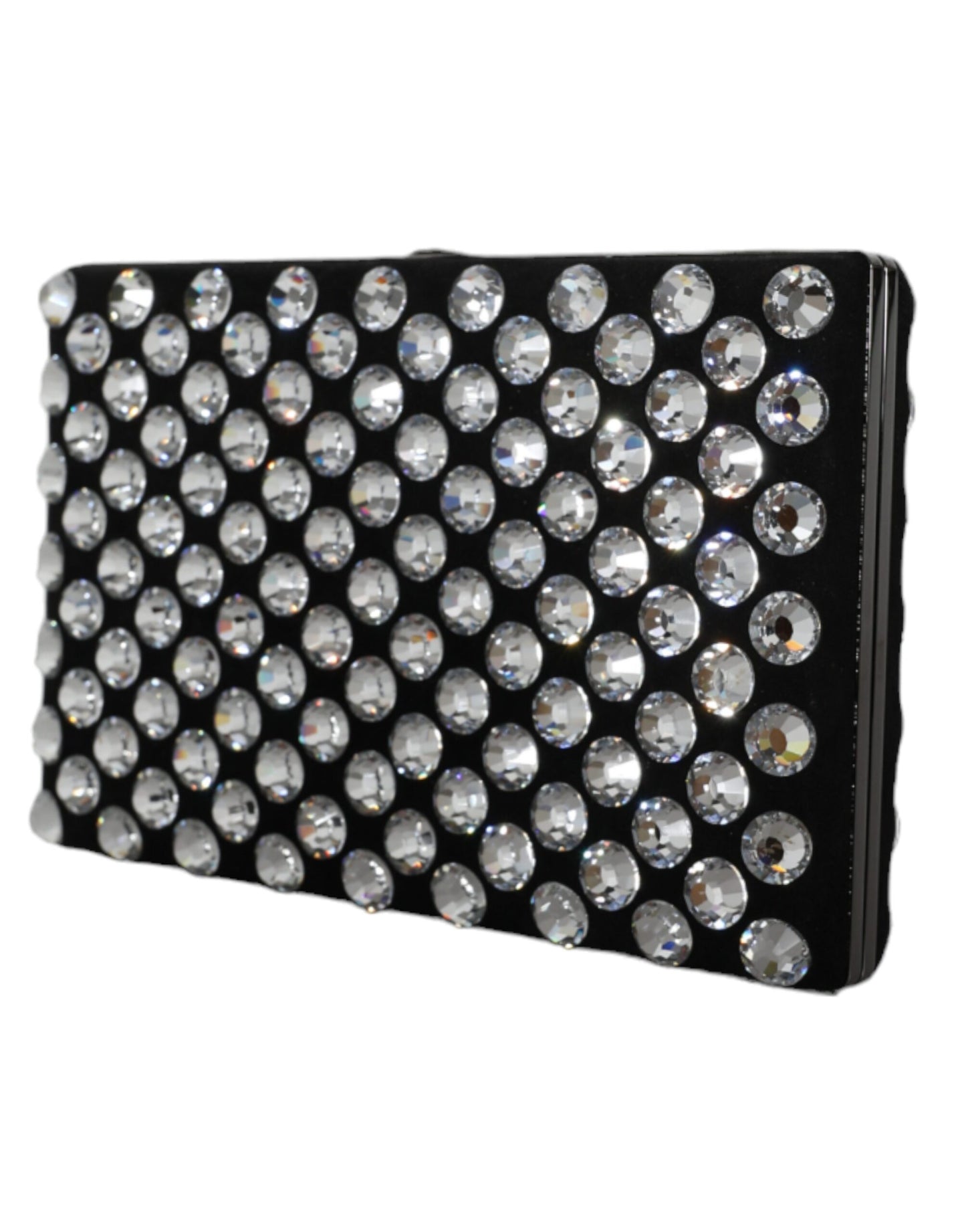 Dolce Gabbana Miniature Clutch Wallet Black Crystal Detailing Limited Edition Luxury Accessory by Dolce & Gabbana