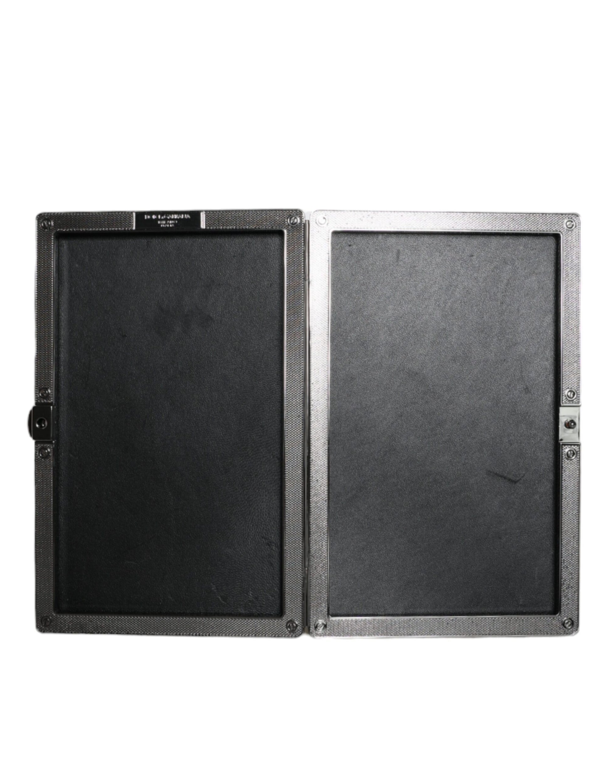 Dolce Gabbana Miniature Clutch Wallet Black Crystal Detailing Limited Edition Luxury Accessory by Dolce & Gabbana