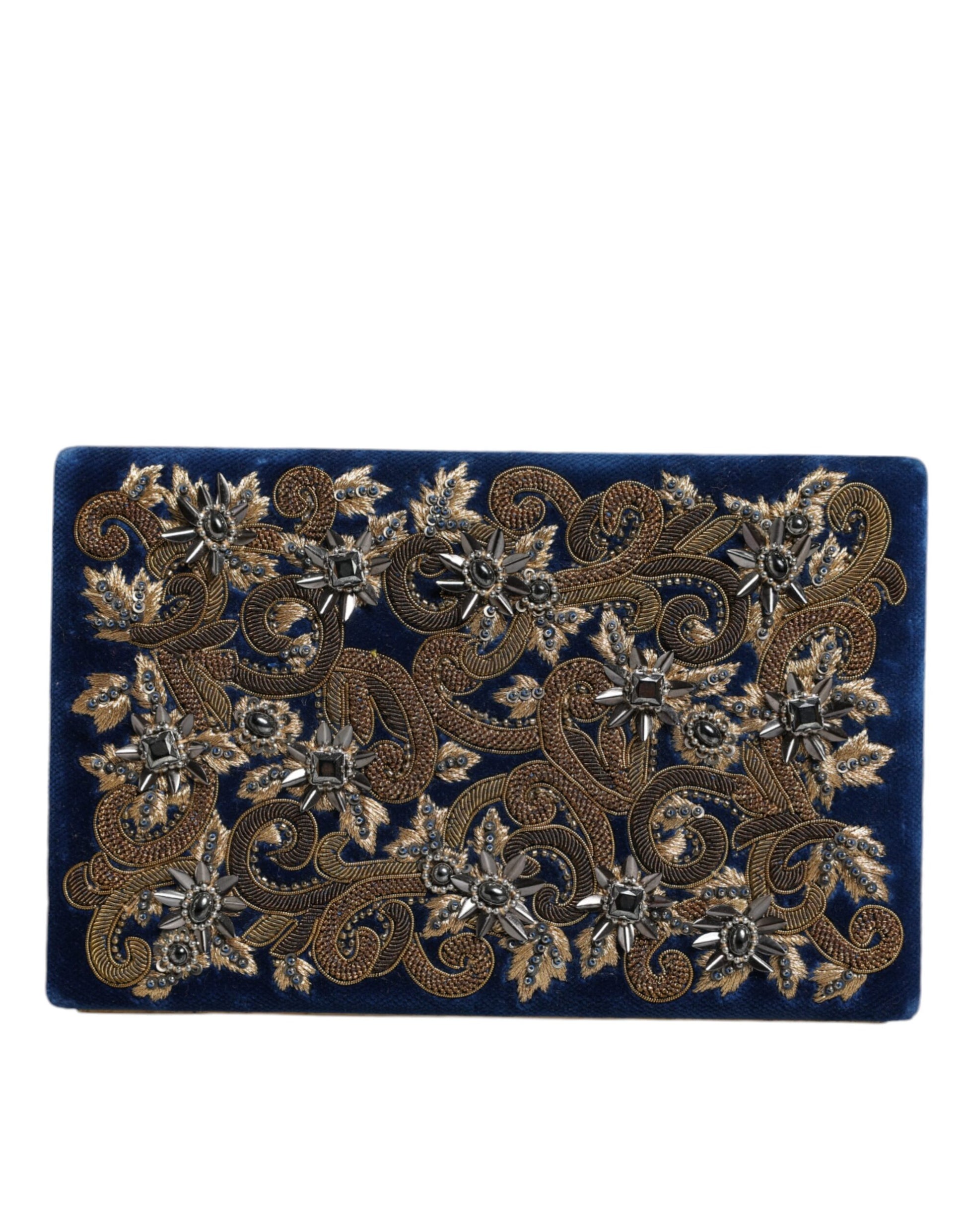 Dolce and Gabbana Blue Miniature Clutch Crossbody Couture Collection Exclusive Evening Wear by Dolce & Gabbana