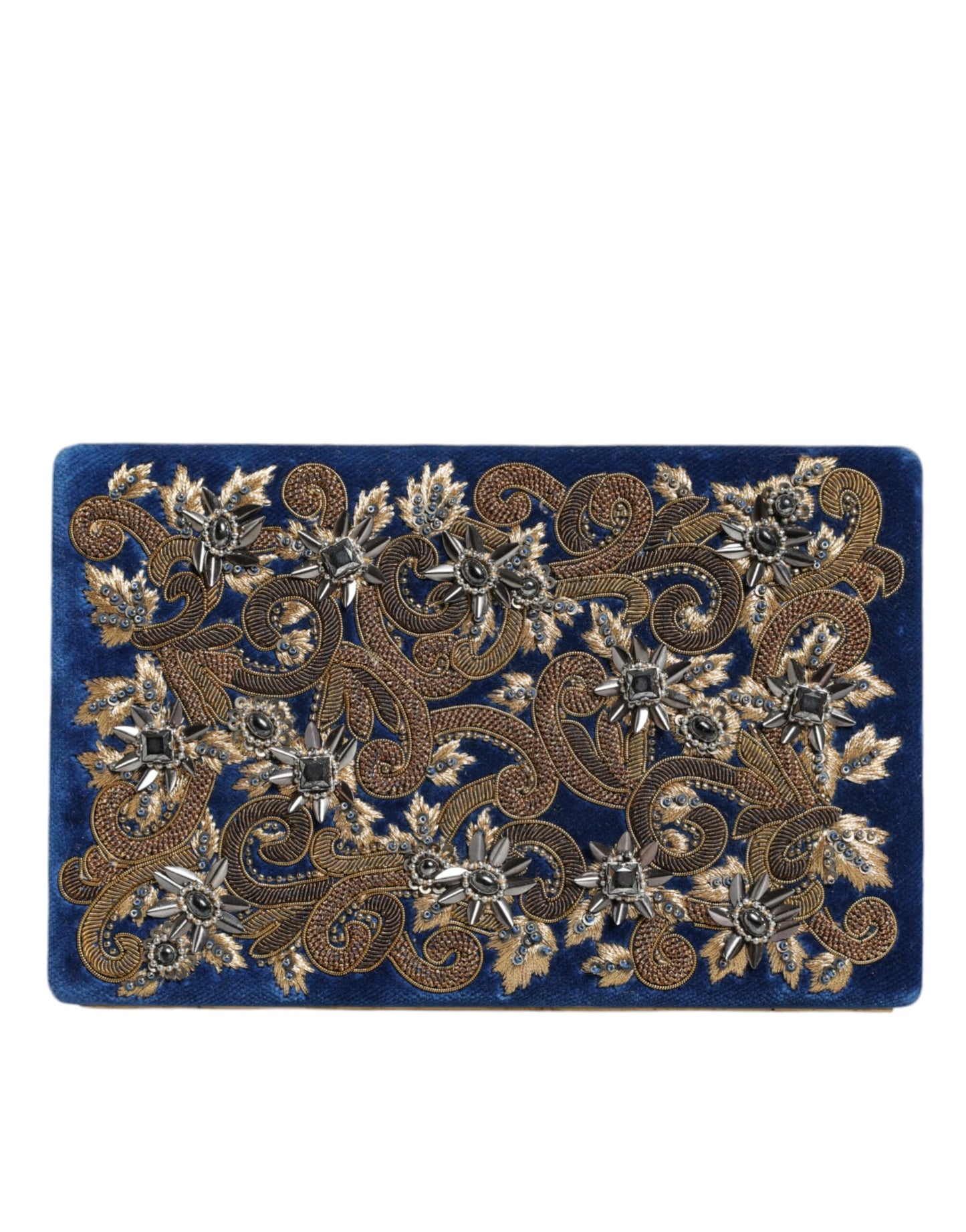 Dolce and Gabbana Blue Miniature Clutch Crossbody Couture Collection Exclusive Evening Wear by Dolce & Gabbana