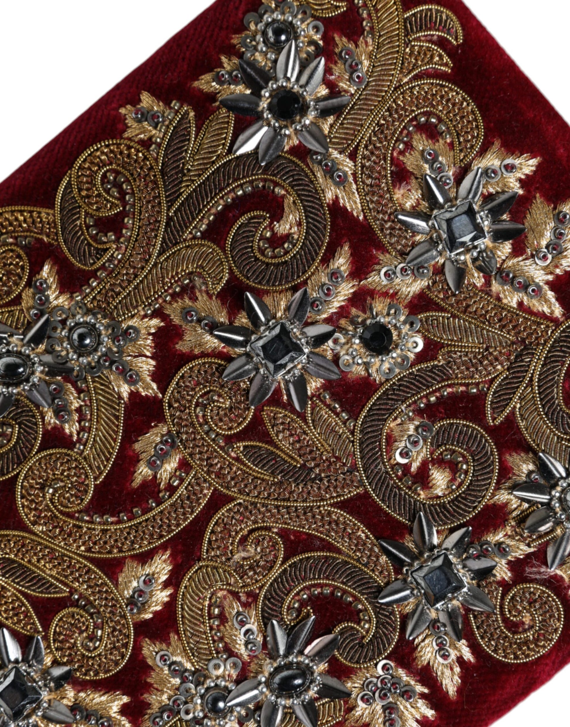 Dolce And Gabbana Miniature Clutch Wallet Red Gold Baroque Crystal Detailing Limited Edition by Dolce & Gabbana