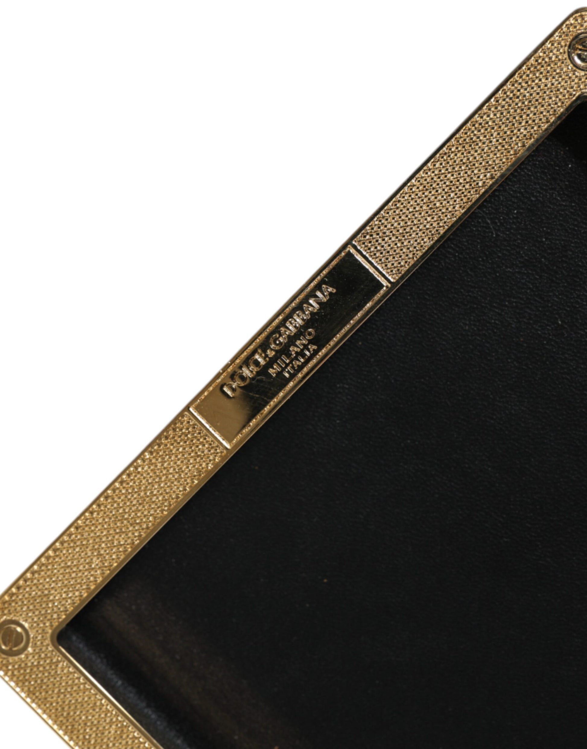 Dolce And Gabbana Gorgeous Leather Miniature Clutch Purse With Brass Hardware Made In Italy by Dolce & Gabbana