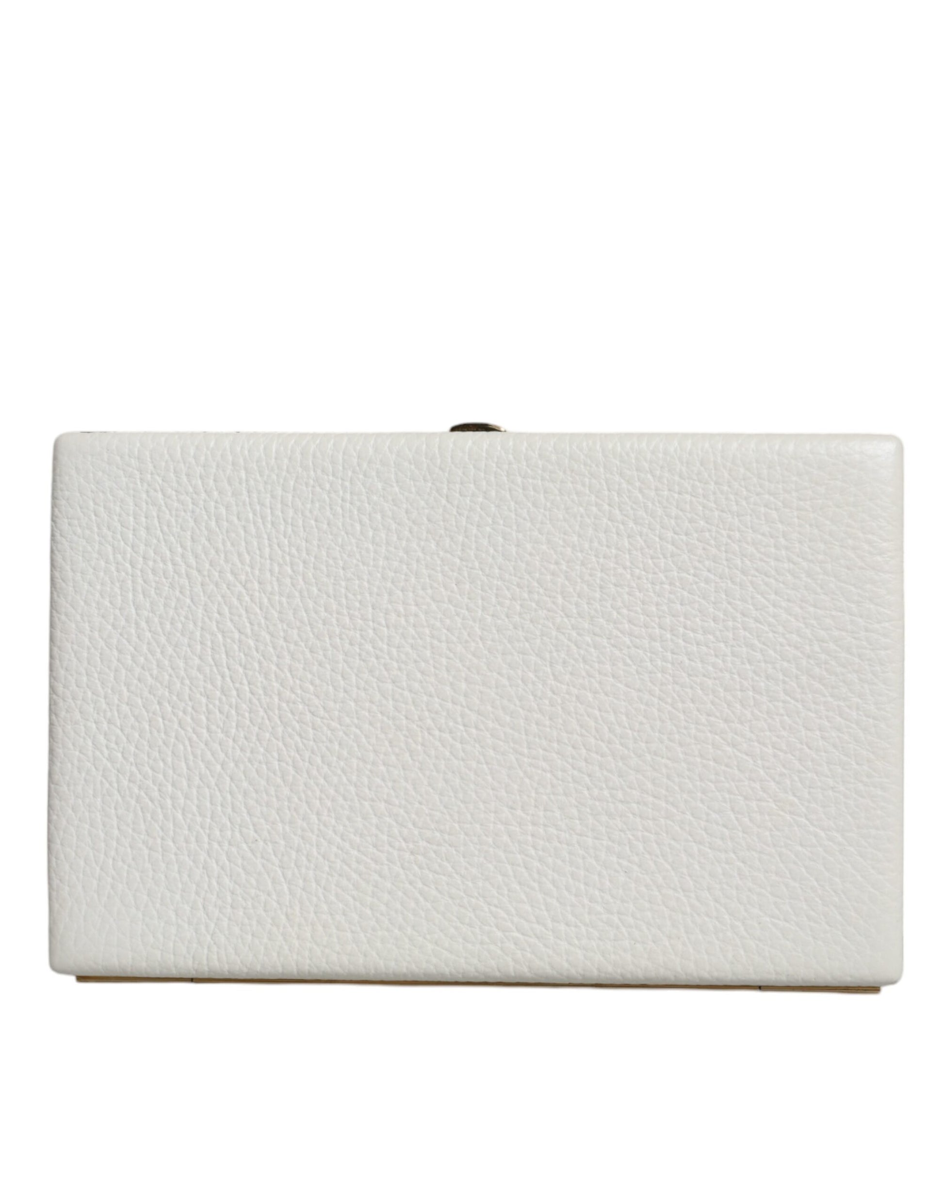 Dolce And Gabbana Miniature Clutch Purse Leather Brass Detailing Made In Italy Exclusive by Dolce & Gabbana