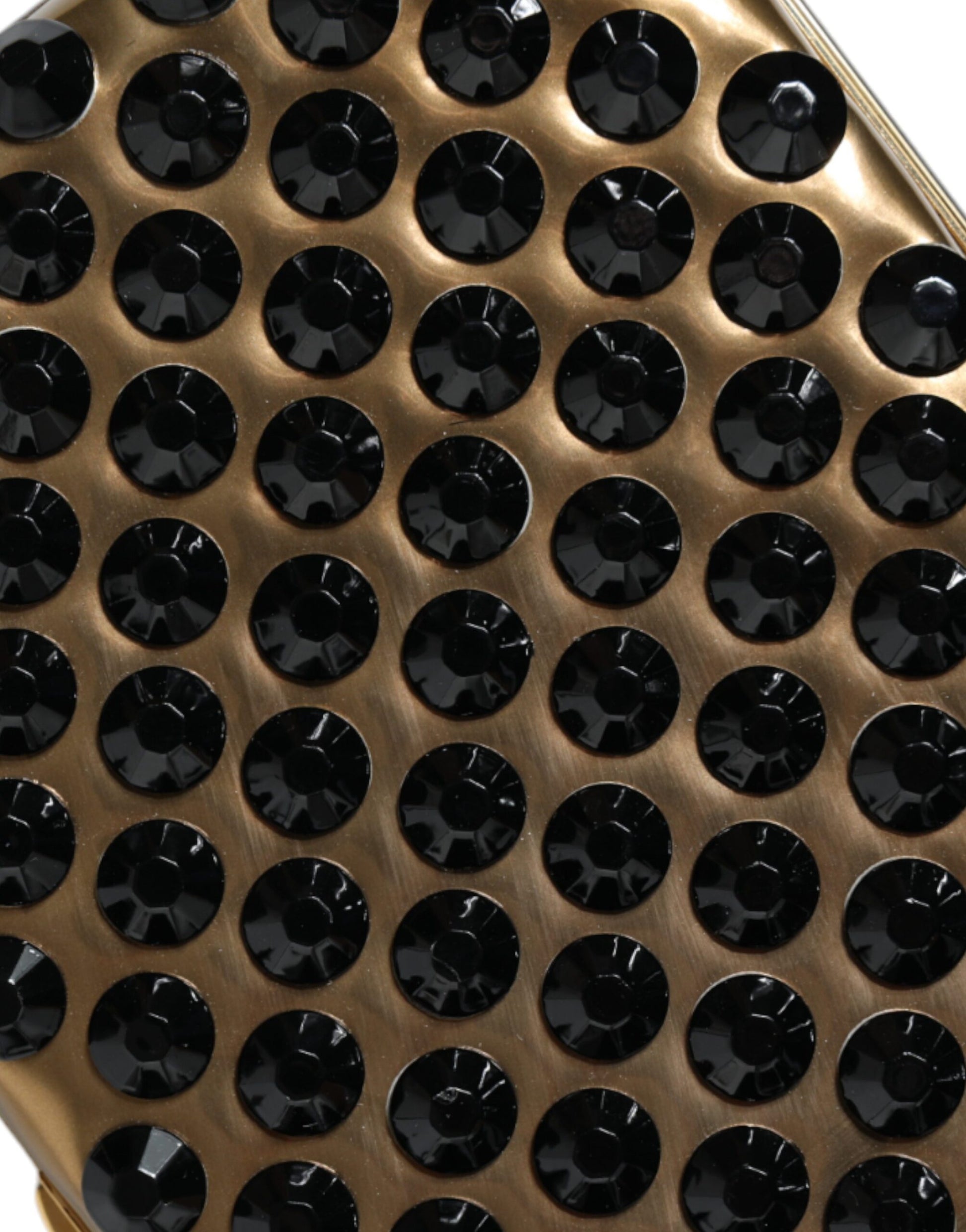 Dolce And Gabbana Miniature Clutch Purse Gold With Black Crystal Detailing Limited Edition by Dolce & Gabbana