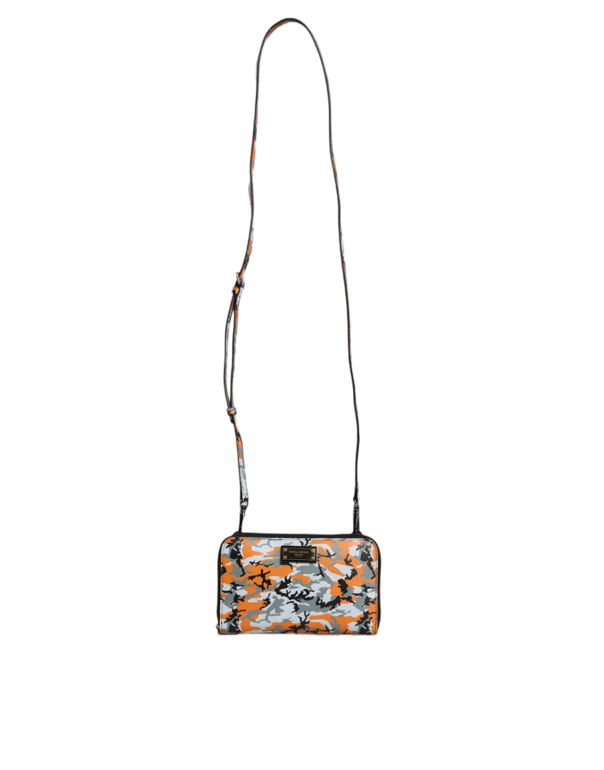 Dolce Gabbana Leather Crossbody Bag Multicolor Camouflage Made In Italy Exclusive by Dolce & Gabbana