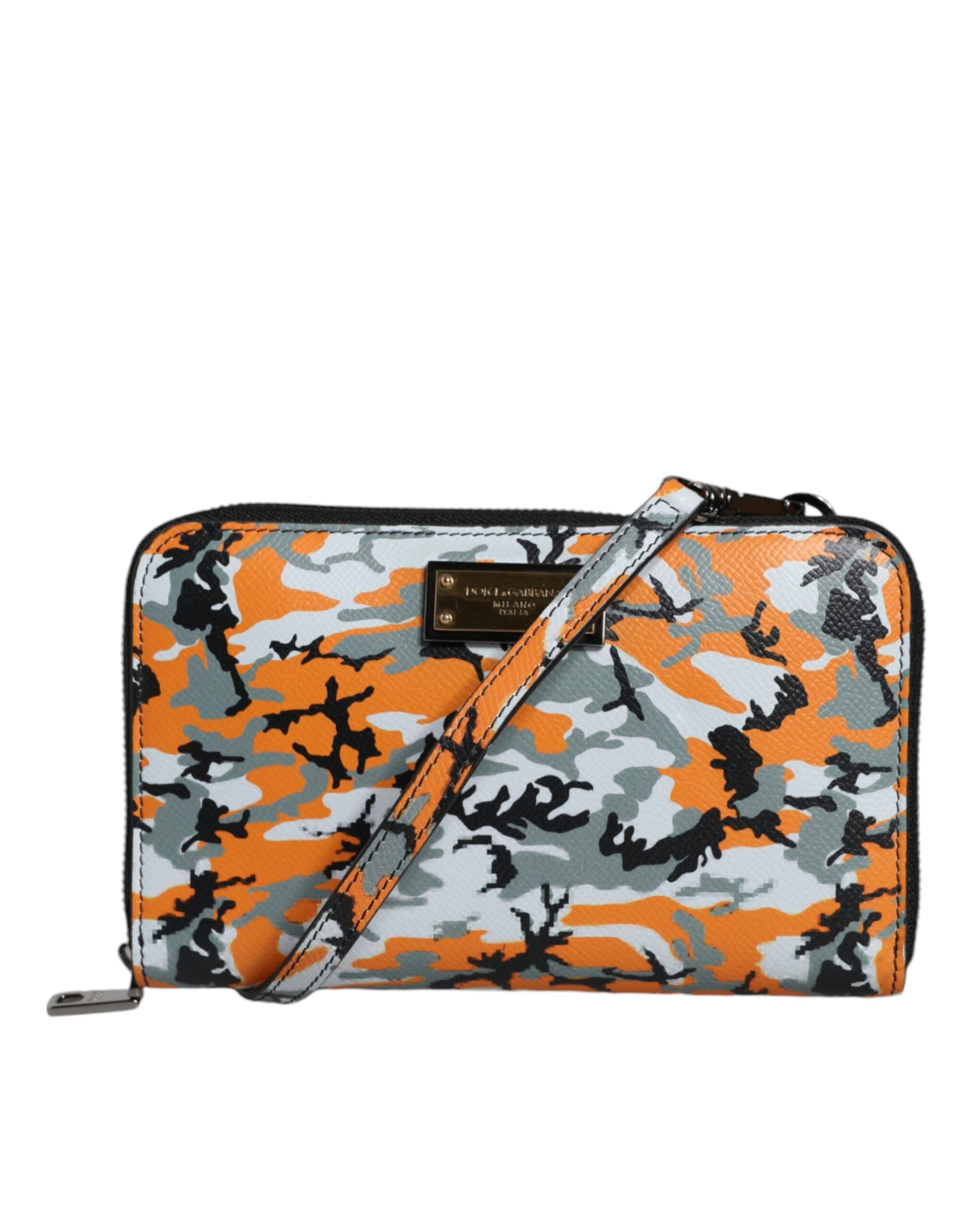 Dolce Gabbana Leather Crossbody Bag Multicolor Camouflage Made In Italy Exclusive by Dolce & Gabbana