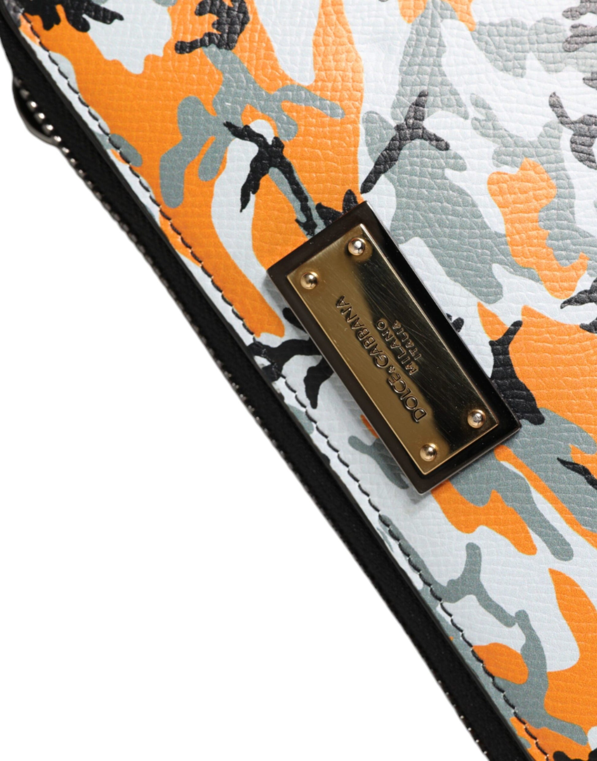 Dolce Gabbana Leather Crossbody Bag Multicolor Camouflage Made In Italy Exclusive by Dolce & Gabbana