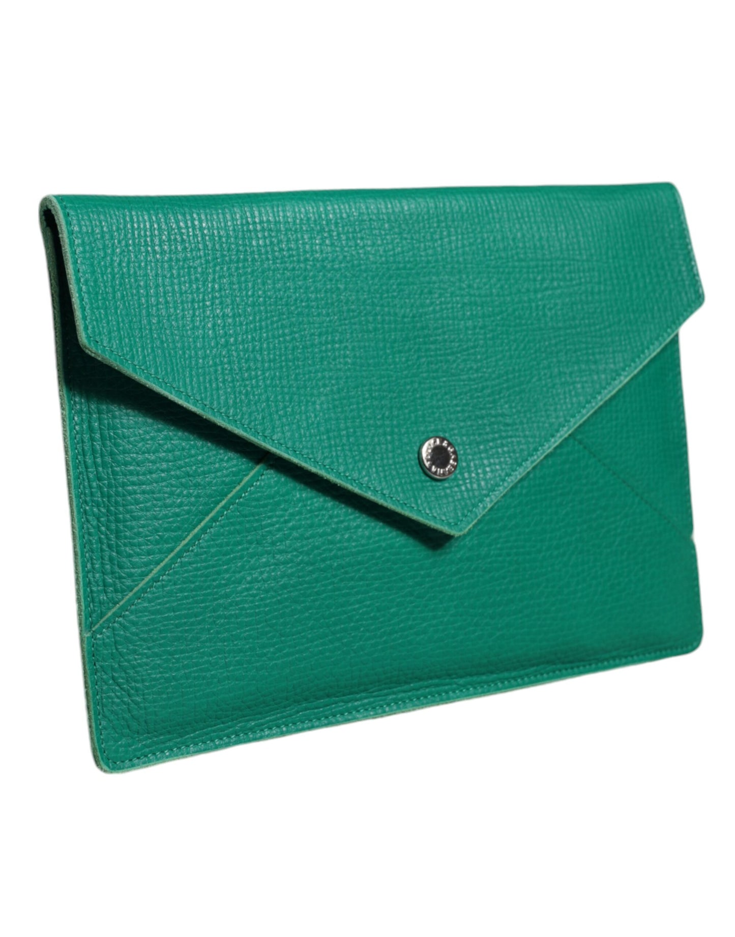 Dolce And Gabbana Green Leather Tablet Pouch Case From The Signature Collection Limited by Dolce & Gabbana