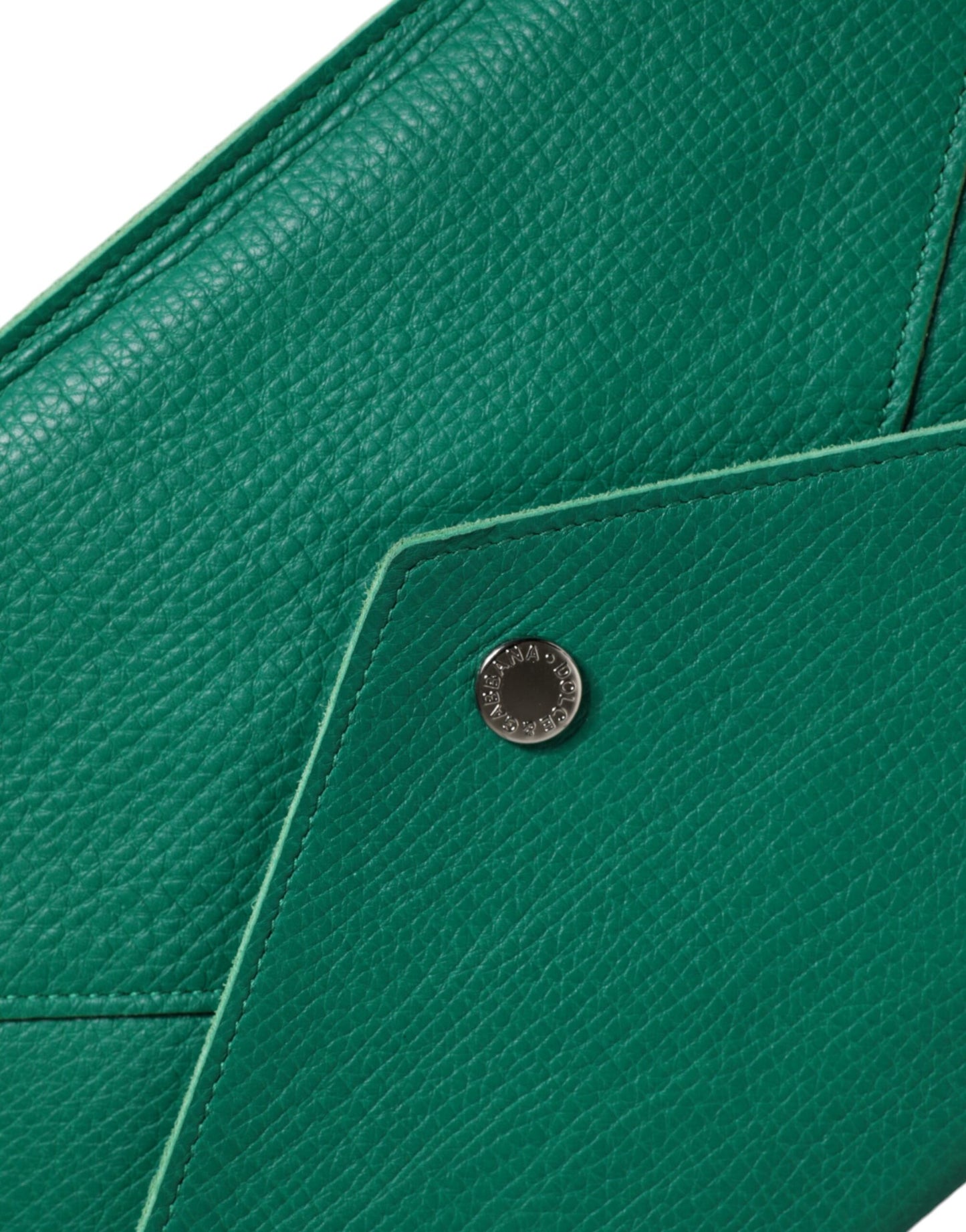 Dolce And Gabbana Green Leather Tablet Pouch Case From The Signature Collection Limited by Dolce & Gabbana