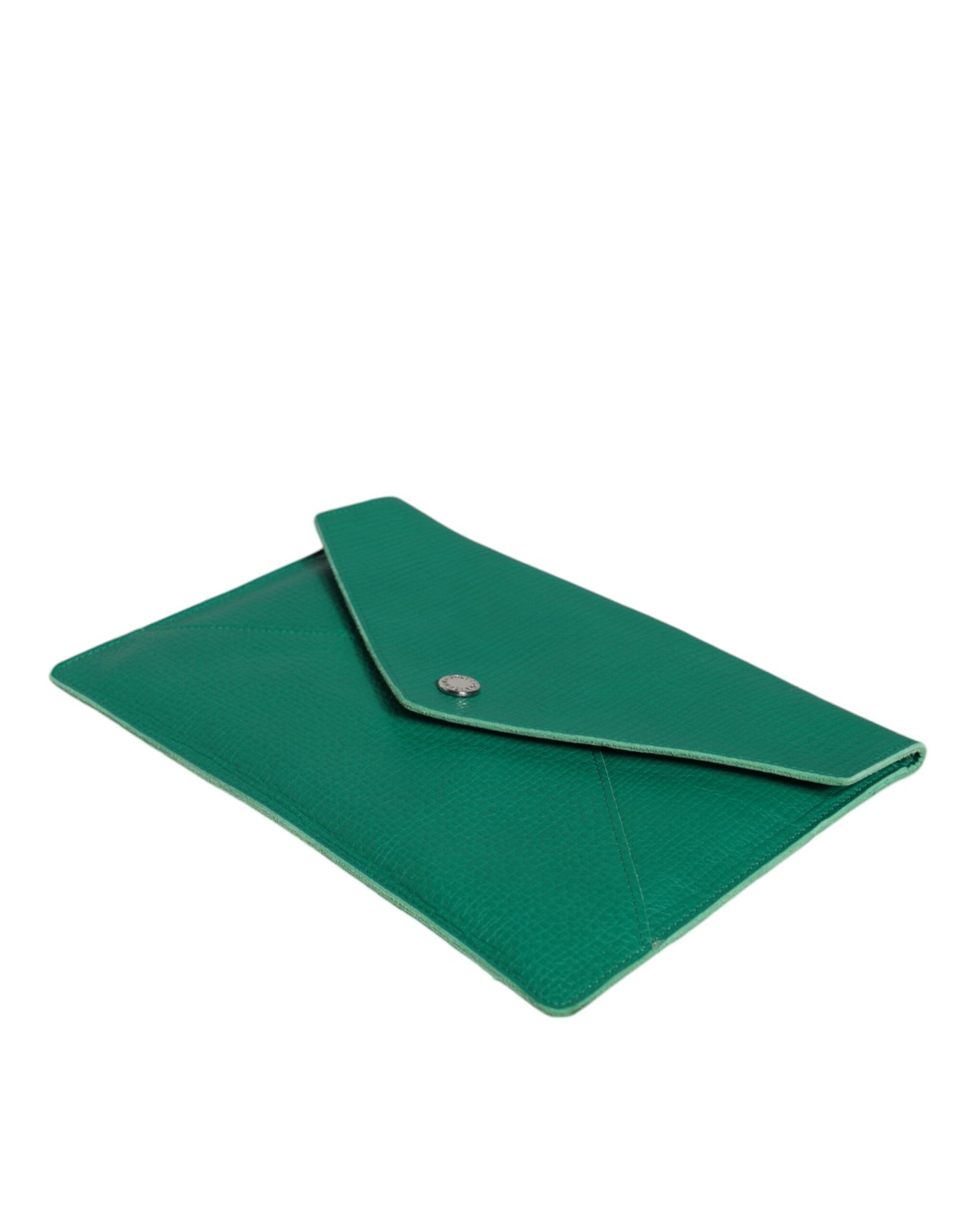 Dolce And Gabbana Green Leather Tablet Pouch Case From The Signature Collection Limited by Dolce & Gabbana