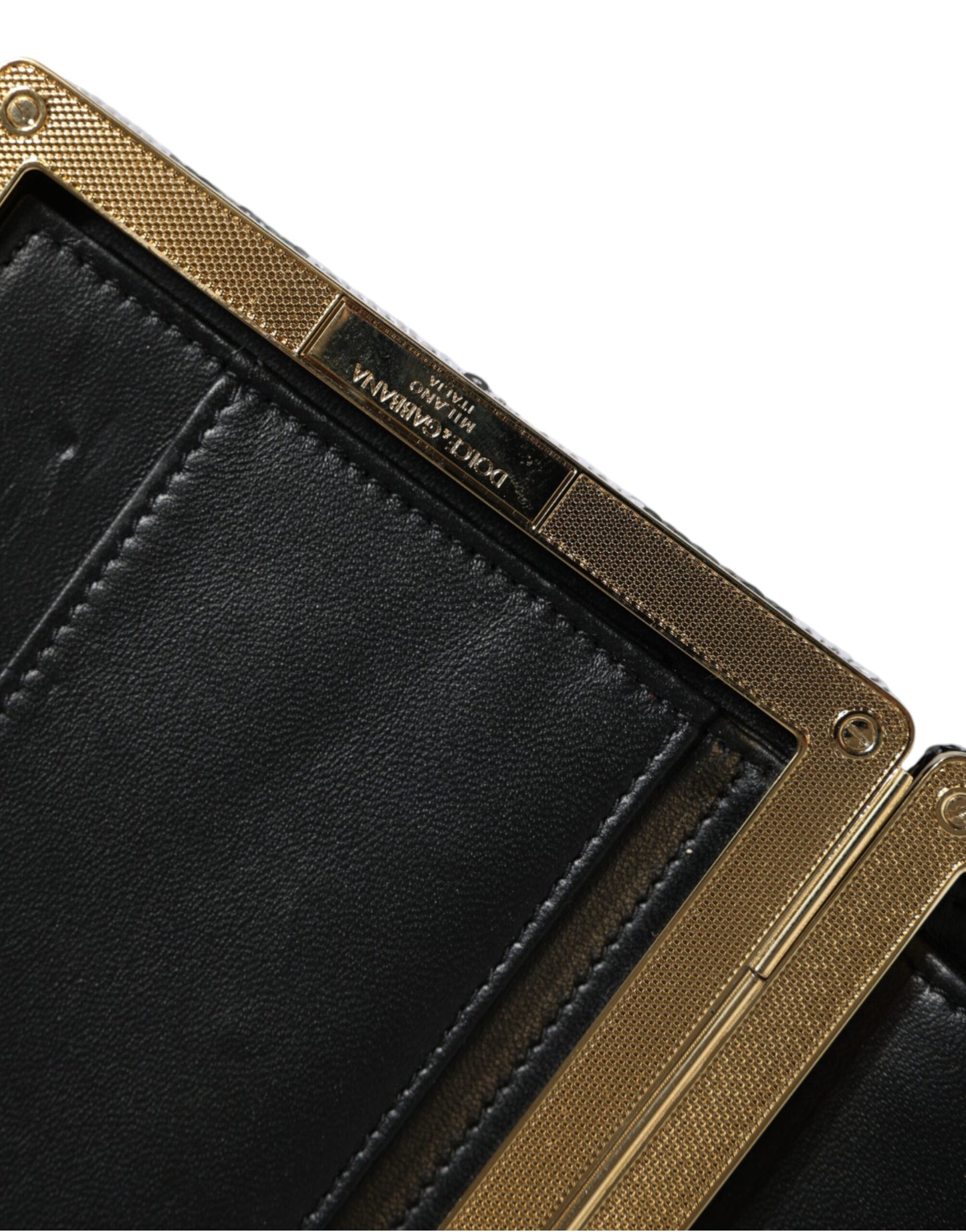 Dolce Gabbana Signature Miniature Clutch Leather Brass by Dolce & Gabbana