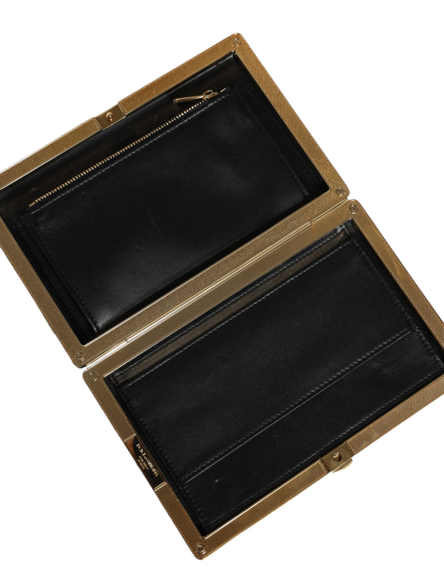 Dolce Gabbana Signature Miniature Clutch Leather Brass by Dolce & Gabbana