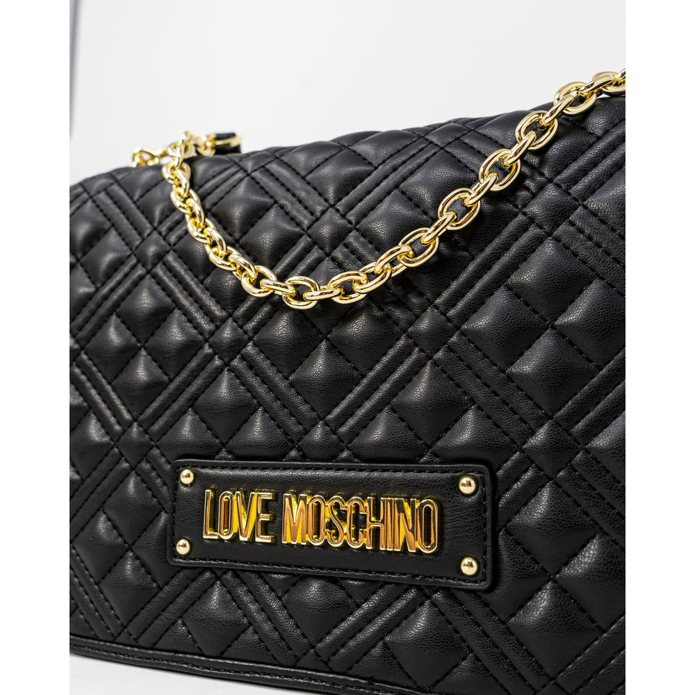 Love Moschino Quilted Nappa JC4000PP Medium Handbag With Gold Chain Limited Edition by Love Moschino
