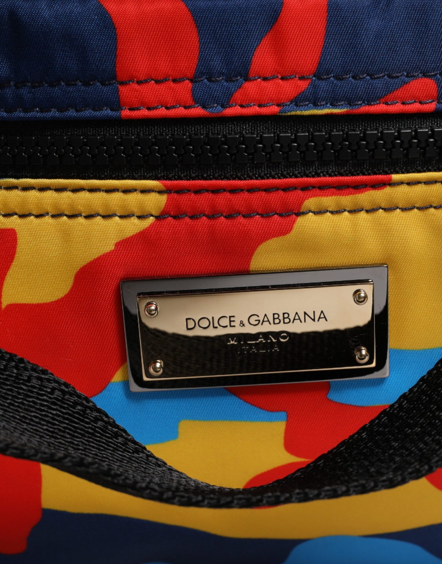 Dolce And Gabbana Multicolor Nylon Tote Bag Made In Italy With Iconic Branding Limited Edition by Dolce & Gabbana