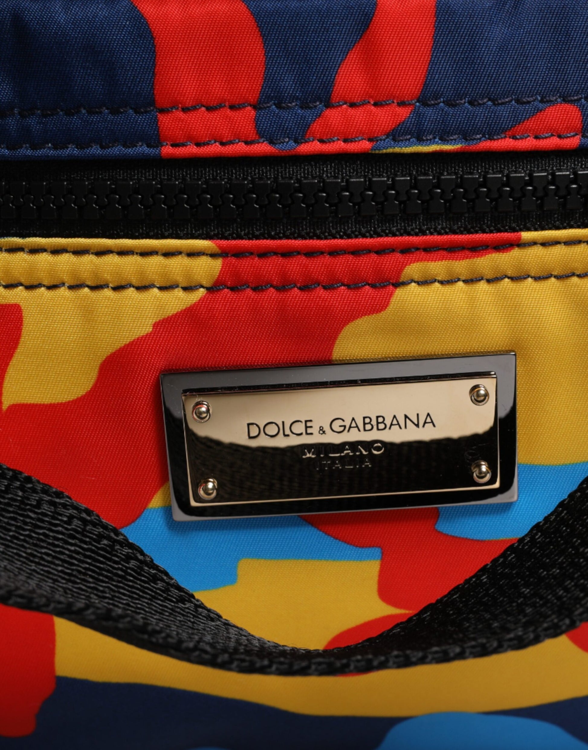 Dolce And Gabbana Multicolor Nylon Tote Bag Made In Italy With Iconic Branding Limited Edition by Dolce & Gabbana