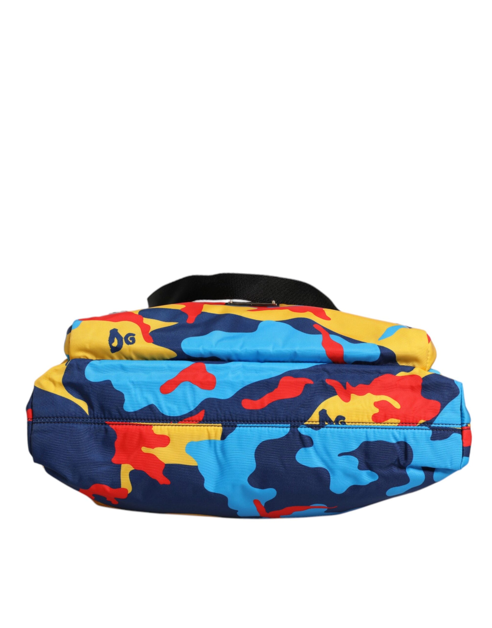 Dolce And Gabbana Multicolor Nylon Tote Bag Made In Italy With Iconic Branding Limited Edition by Dolce & Gabbana