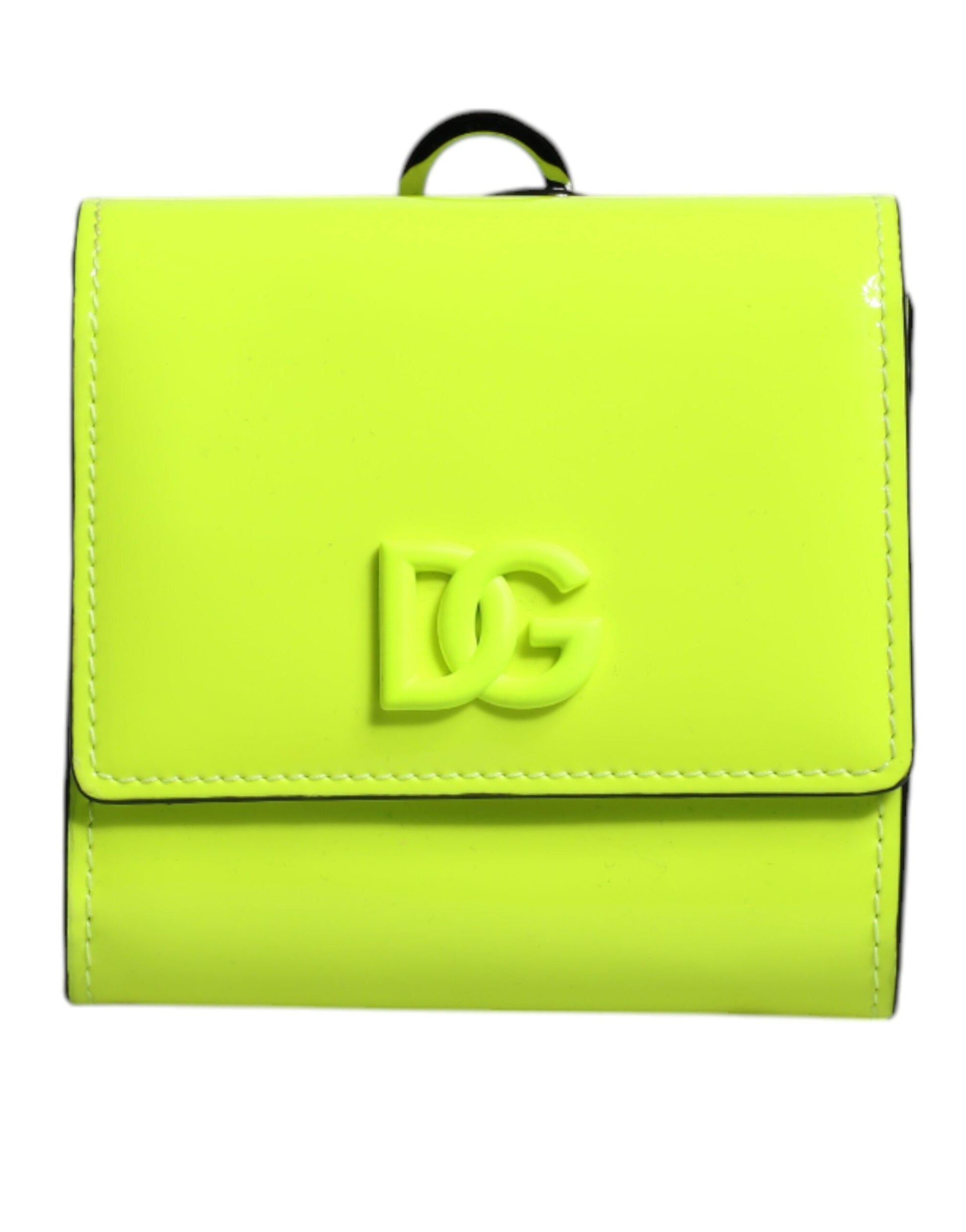 Dolce And Gabbana Card Holder Wallet Calf Leather Yellow Green Limited Edition For Everyday Luxury by Dolce & Gabbana