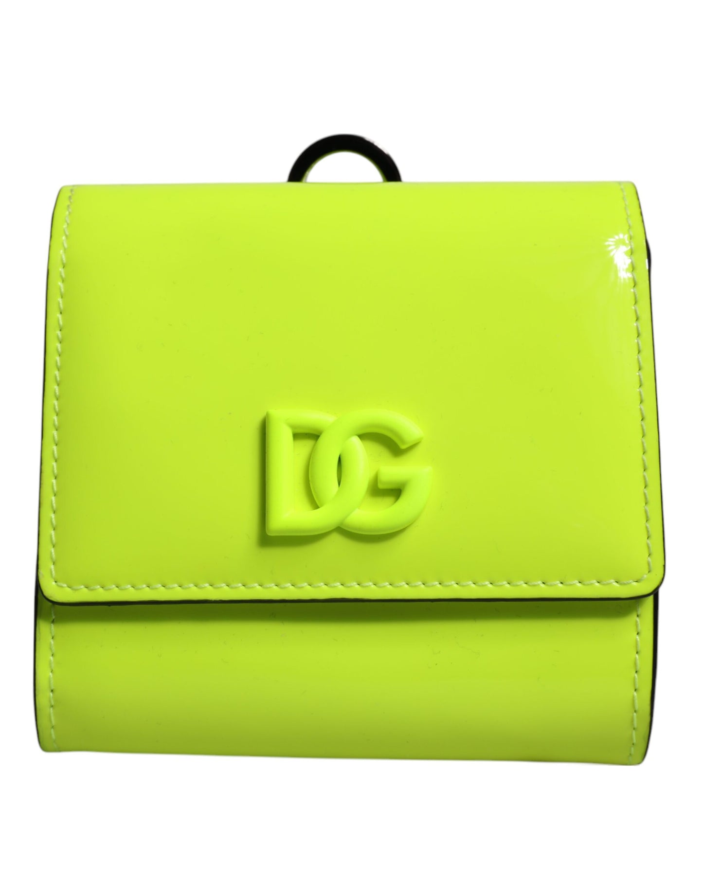 Dolce And Gabbana Card Holder Wallet Calf Leather Yellow Green Limited Edition For Everyday Luxury by Dolce & Gabbana