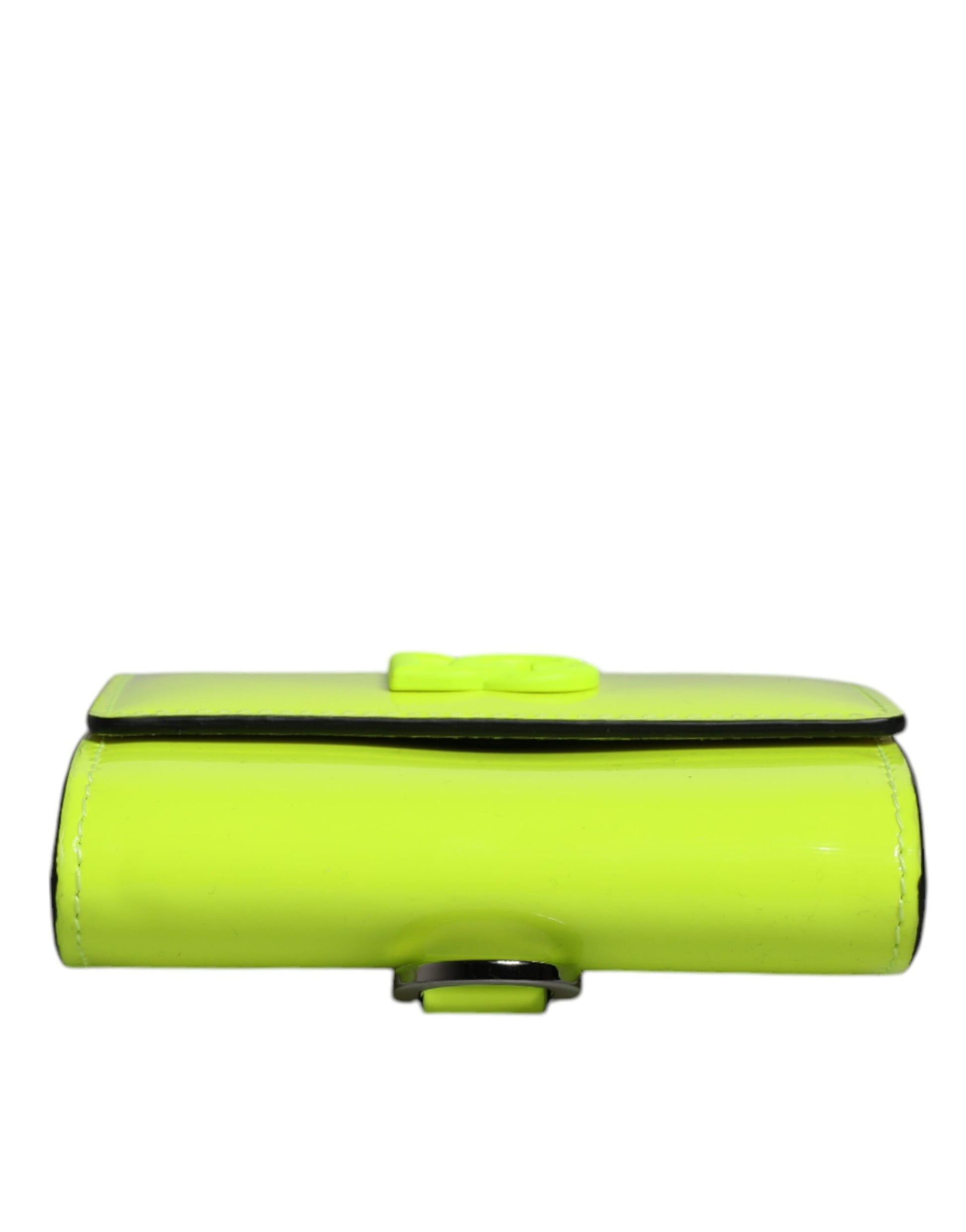 Dolce And Gabbana Card Holder Wallet Calf Leather Yellow Green Limited Edition For Everyday Luxury by Dolce & Gabbana