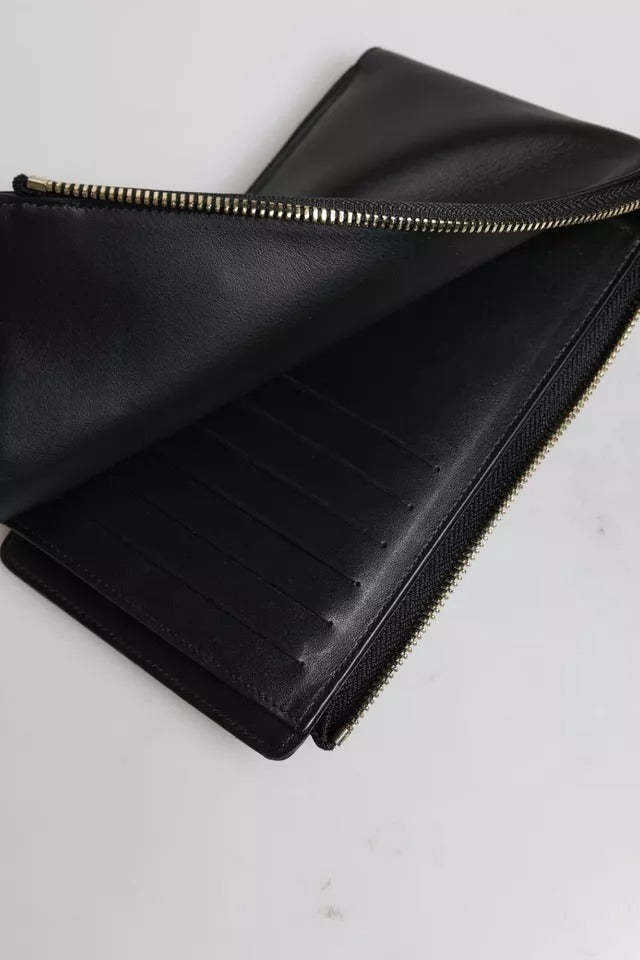 Dolce Gabbana Leather Wallet Card Holder Case Black Made In Italy Limited Edition by Dolce & Gabbana