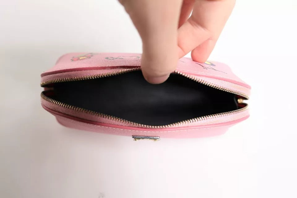 Dolce And Gabbana Calfskin Ziparound Pouch Wallet Exclusive by Dolce & Gabbana