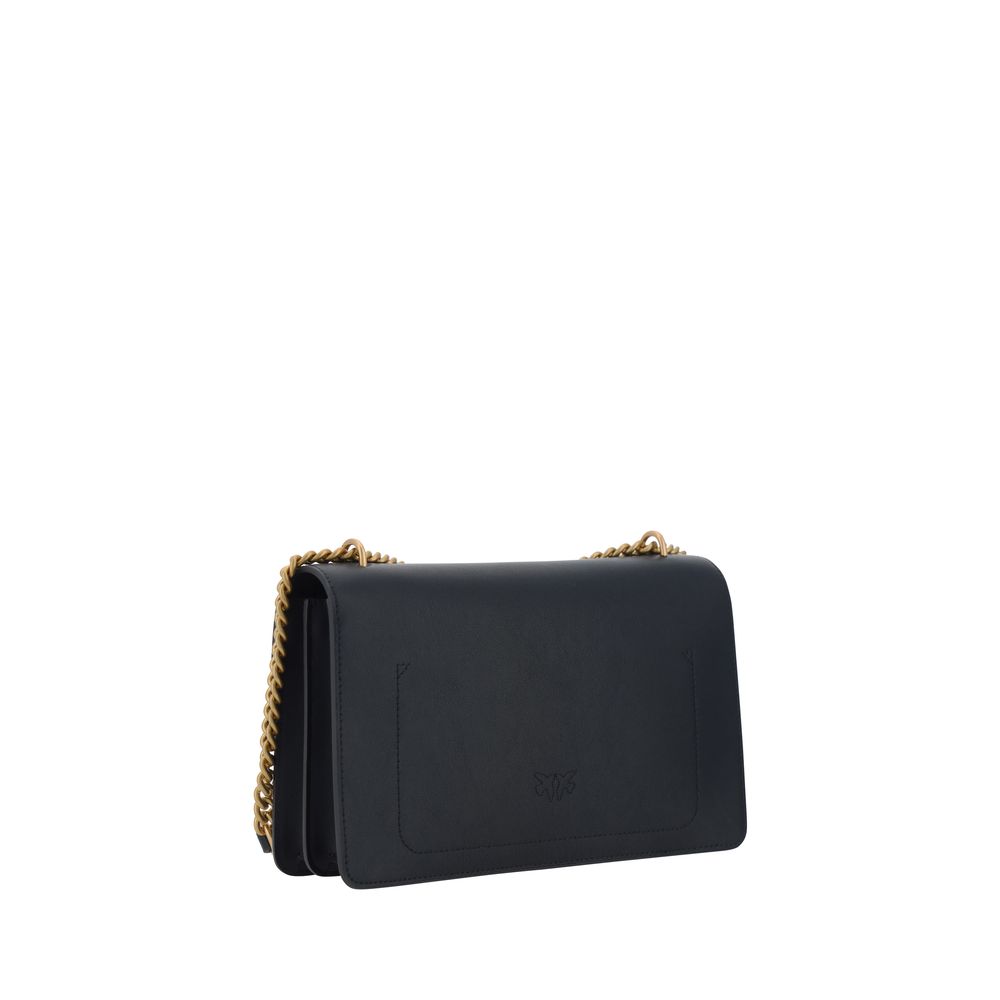 Pinko Love Leather Shoulder Bag AW25 Collection Premium Calf Leather With Love Birds Buckle For Everyday Use by PINKO