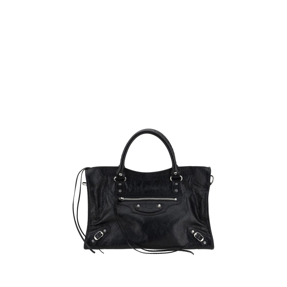 Balenciaga Le City Medium Lambskin Handbag Soft Leather Luxury Everyday Carry With Iconic Silhouette And Subtle Hardware by Balenciaga