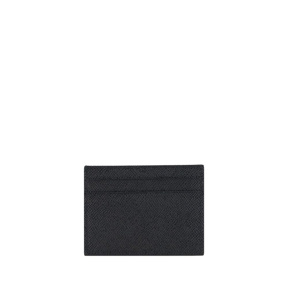 Dolce And Gabbana Calfskin Card Holder With Front And Back Card Slots And Logo Plaque by Dolce & Gabbana