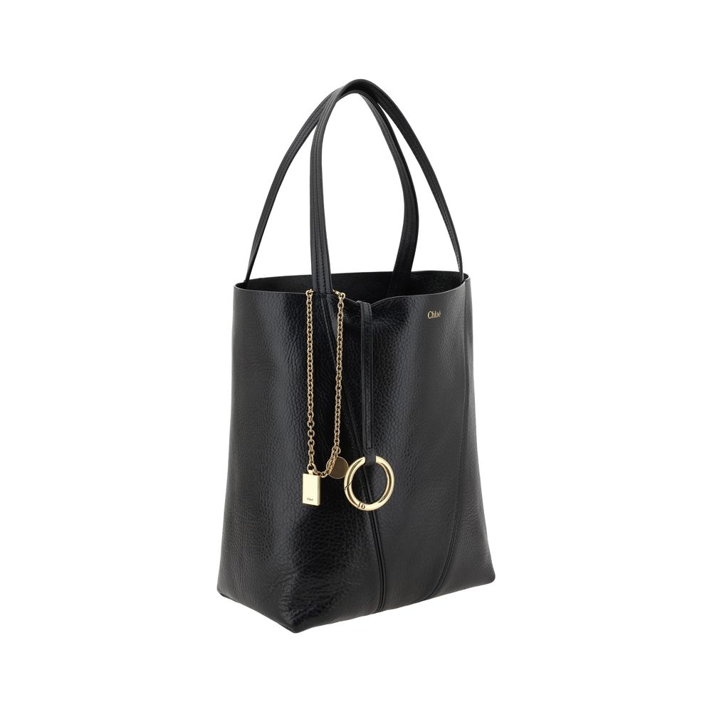 Chloé Leather Spin Shoulder Bag Monogram Elite