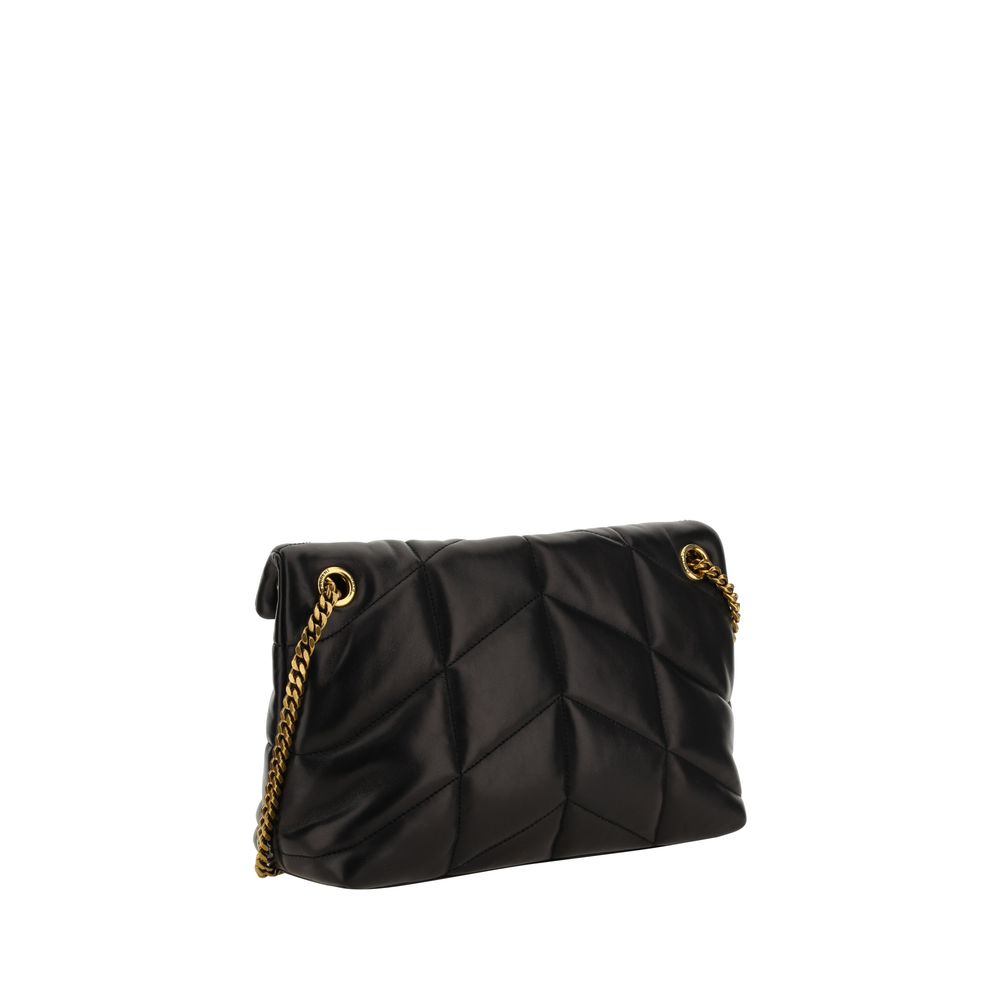 Saint Laurent LouLou black Quilted Lambskin Crossbody Bag