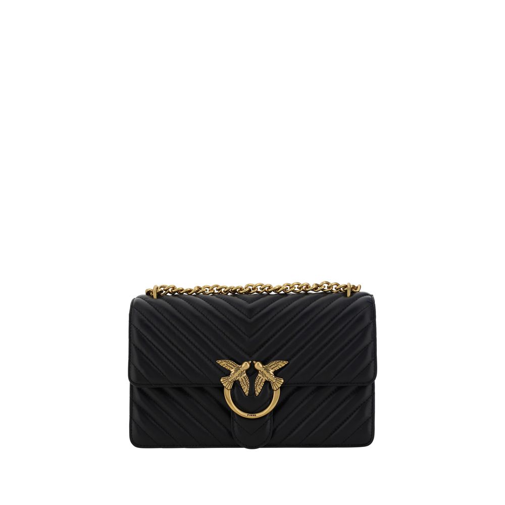 Pinko Love One Classic Leather Shoulder Bag for Timeless Elegance and Everyday Versatility from Day to Night by PINKO