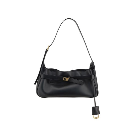 Balenciaga Bel Air Leather Shoulder Bag With Adjustable Strap And Twist Lock Closure For Sophisticated Women by Balenciaga