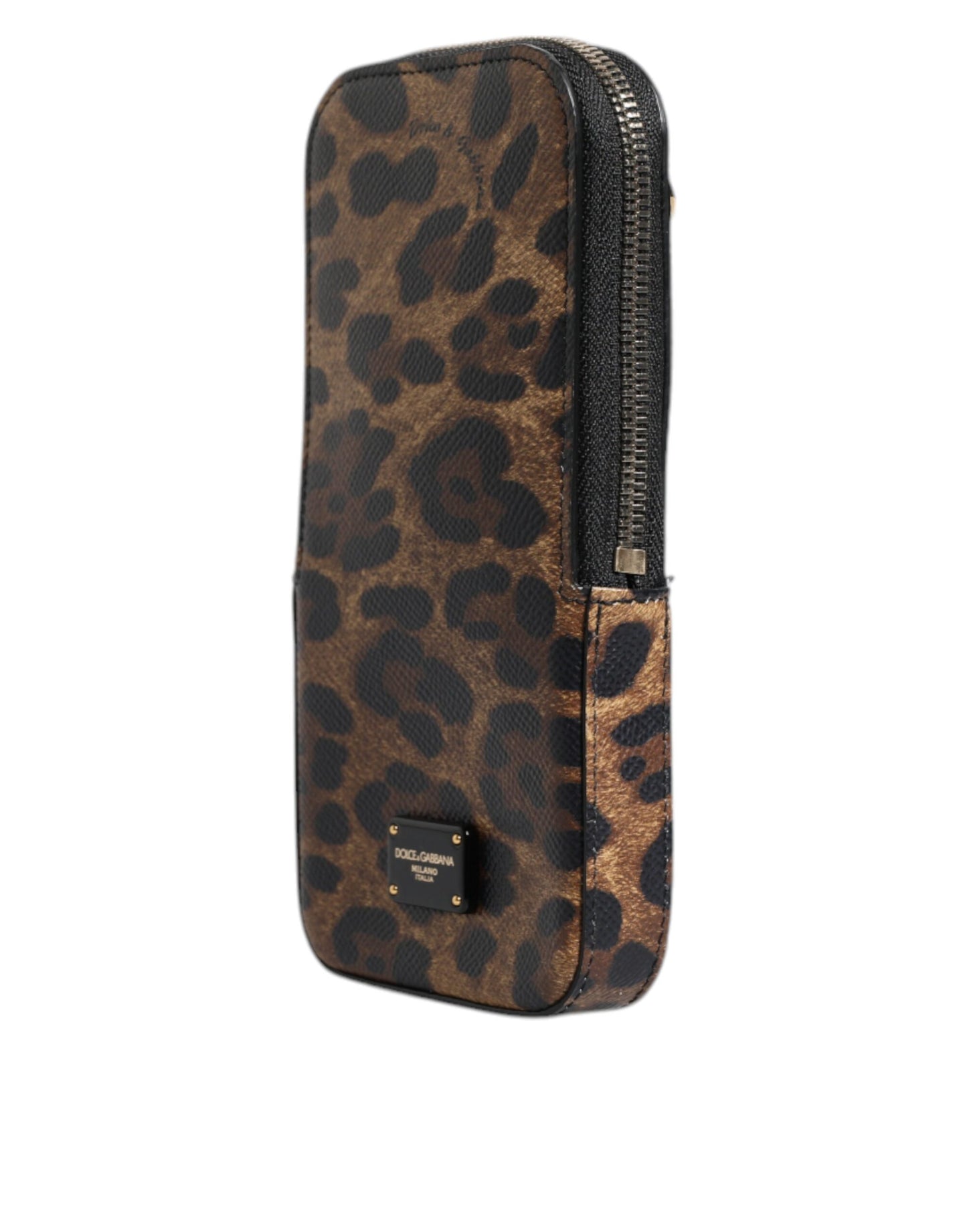 Dolce Gabbana Leather Zip Around Wallet Gold Tone Hardware Exclusive Edition Made In Italy by Dolce & Gabbana