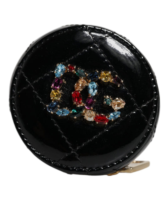 Dolce Gabbana Leather Zip Around Coin Purse Embellished Lamb Leather Signature Made In Italy by Dolce & Gabbana